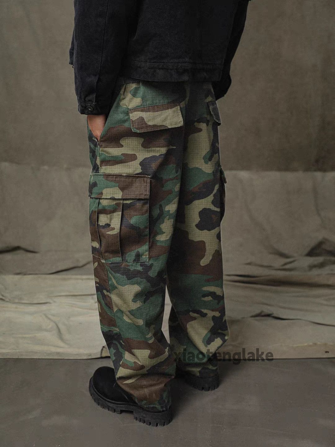 Vintage xz utility loose baggy skate hiphop camo cargo pants Size US 30 / EU 46 - 4 Thumbnail