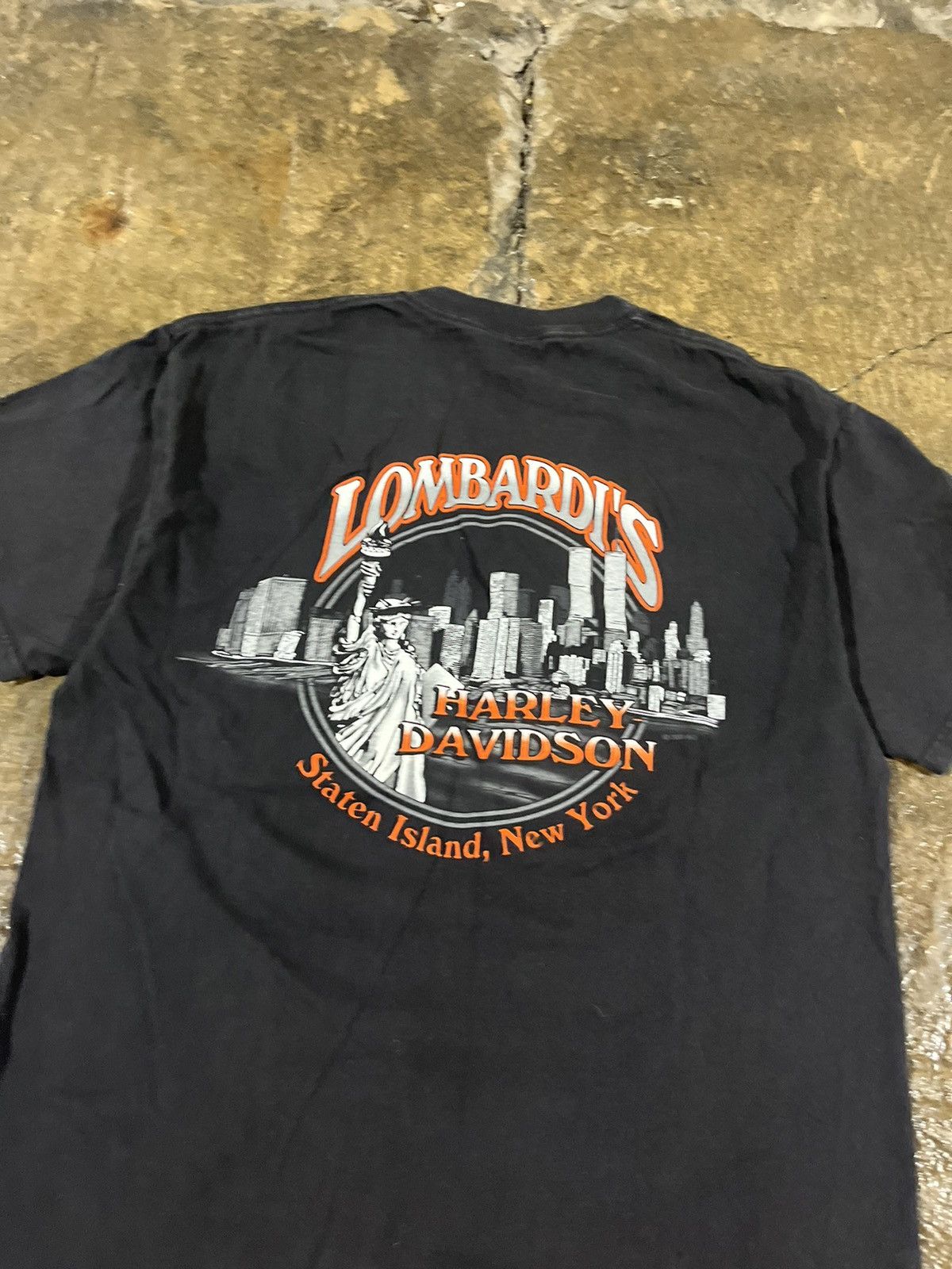 Harley Davidson × Vintage Crazy Vintage Y2K Harley Davidson Flames Biker Logo Tee Size US S / EU 44-46 / 1 - 7 Thumbnail