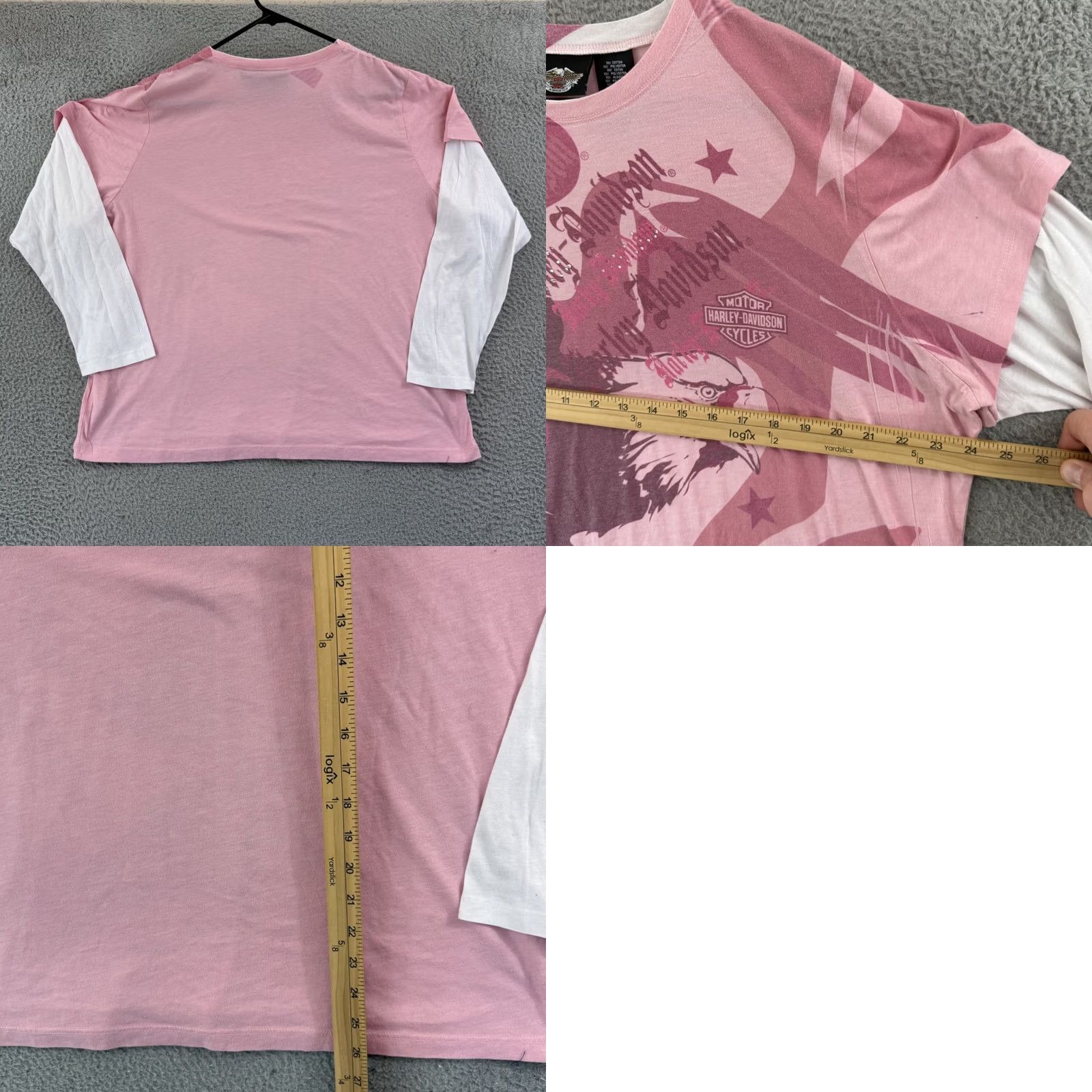Harley Davidson Harley Davidson Shirt Womens 2W Pink Women Screaming Eagle Long Sleeve Motorcycle USA Size XS / US 0-2 / IT 36-38 - 8 Thumbnail