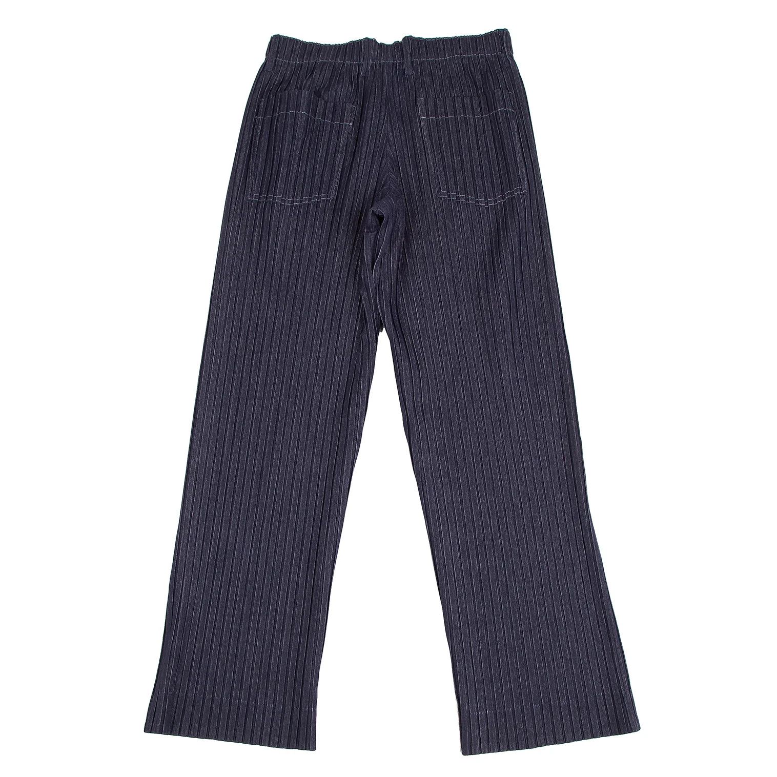 Issey Miyake Denim Print Pleats Pants in Indigo Color Size US 36 / EU 52 - 8 Thumbnail