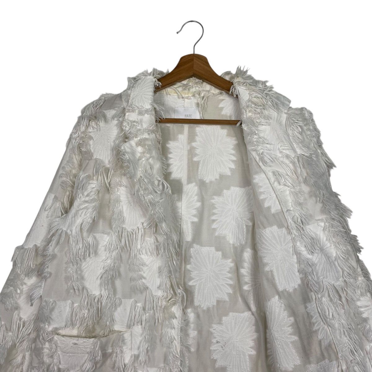 HARE Hare Faux Feathers Trim Jacket Size L / US 10 / IT 46 - 10 Thumbnail