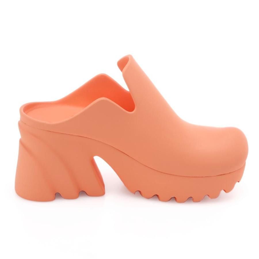 o1loc1c0224 Rubber Flash Clogs in Orange