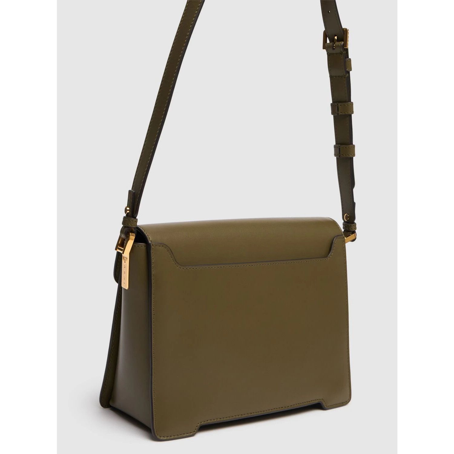 Marni MARNI Trunkaroo Medium Deep Sage Green Leather Shoulder Bag Size ONE SIZE - 3 Thumbnail