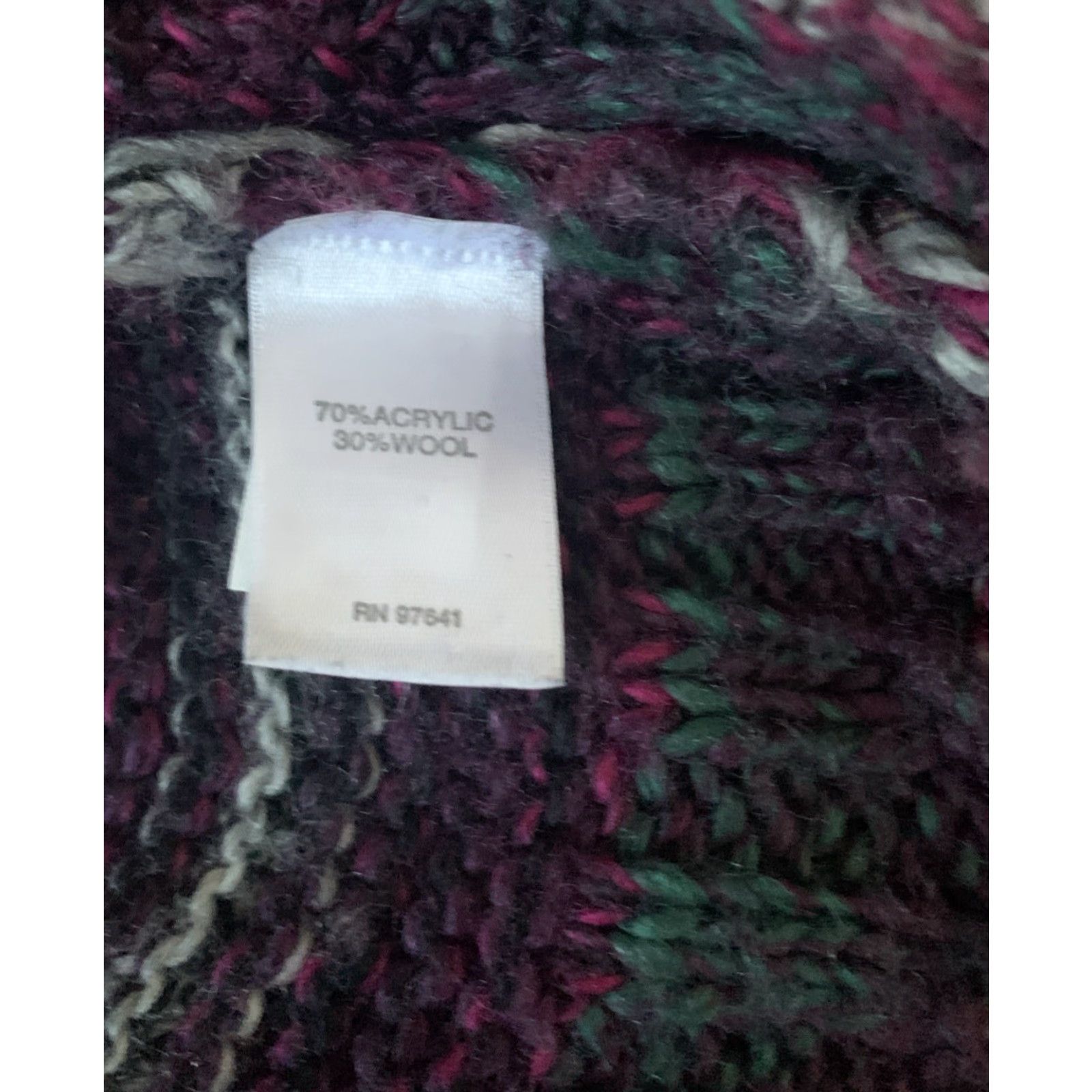 J. Jill J. Jill Cardigan Wool Blend Button Closure Knit Sweater XL Women Multicolor Purple Teal Long Sleeve Size XL / US 12-14 / IT 48-50 - 5 Thumbnail
