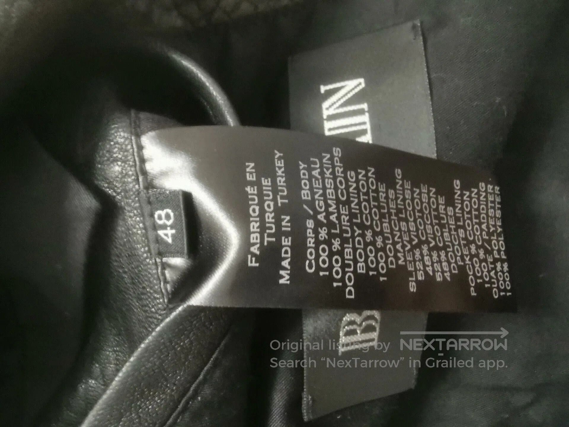 Balmain Classic Black Balmain Leather Jacket. Size US M / EU 48-50 / 2 - 7 Thumbnail