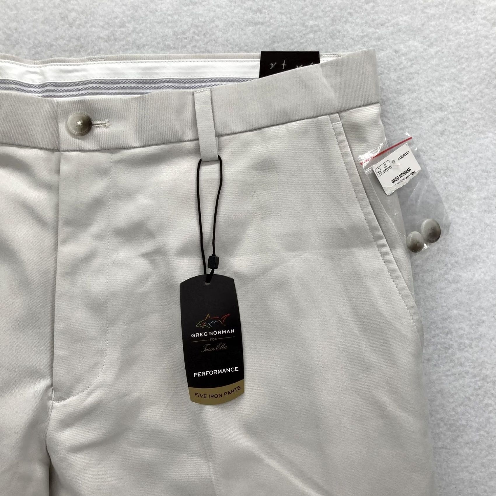 Tasso Elba Greg Norman Tasso Elba Pants Mens 36x30 Khaki Five Iron Performance Sorbtek Size US 36 / EU 52 - 3 Thumbnail