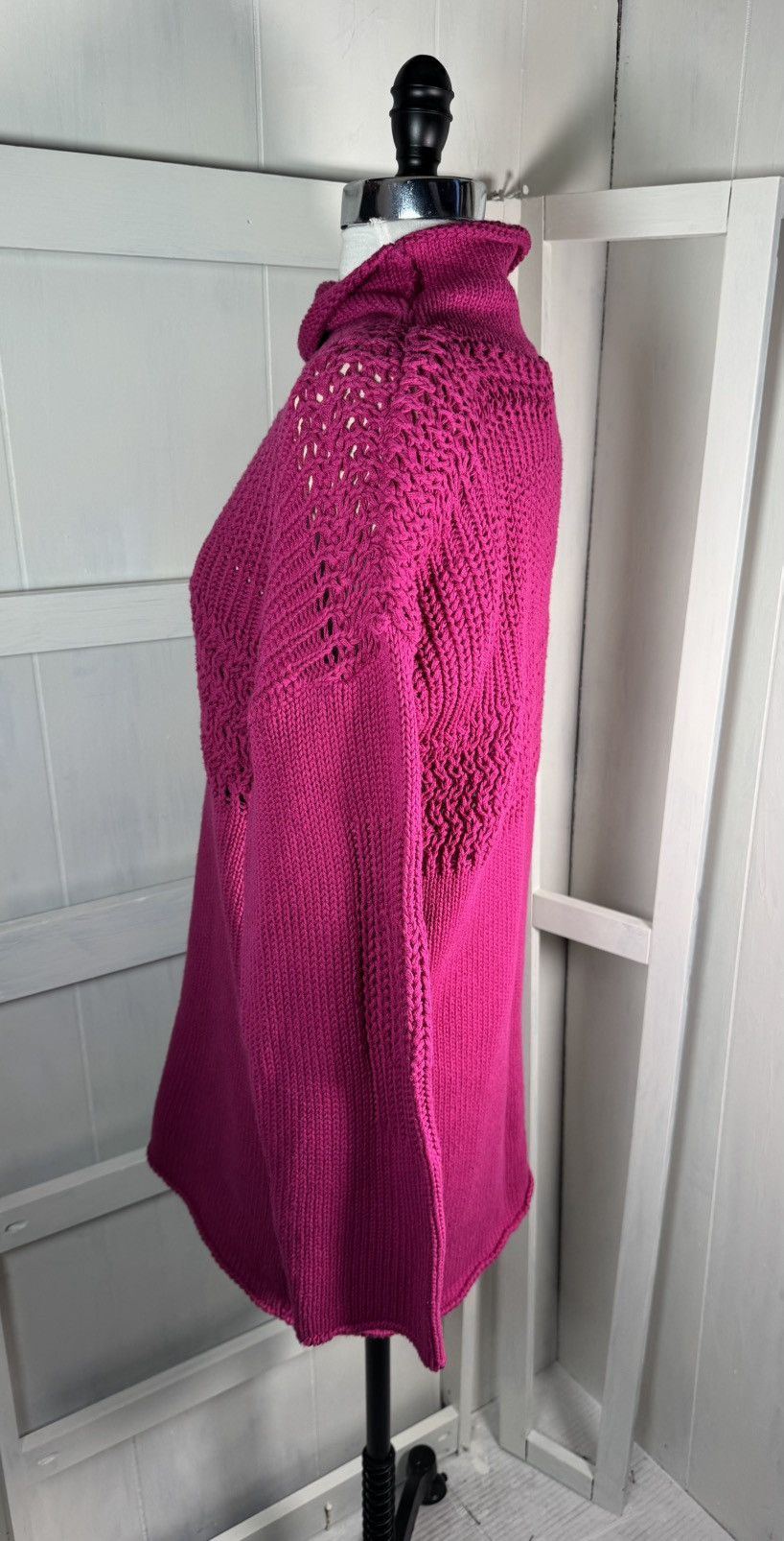 Other New Vtg 80s Casual Corner Fuchsia 100% Knit Cotton Mini Size M / US 6-8 / IT 42-44 - 3 Thumbnail