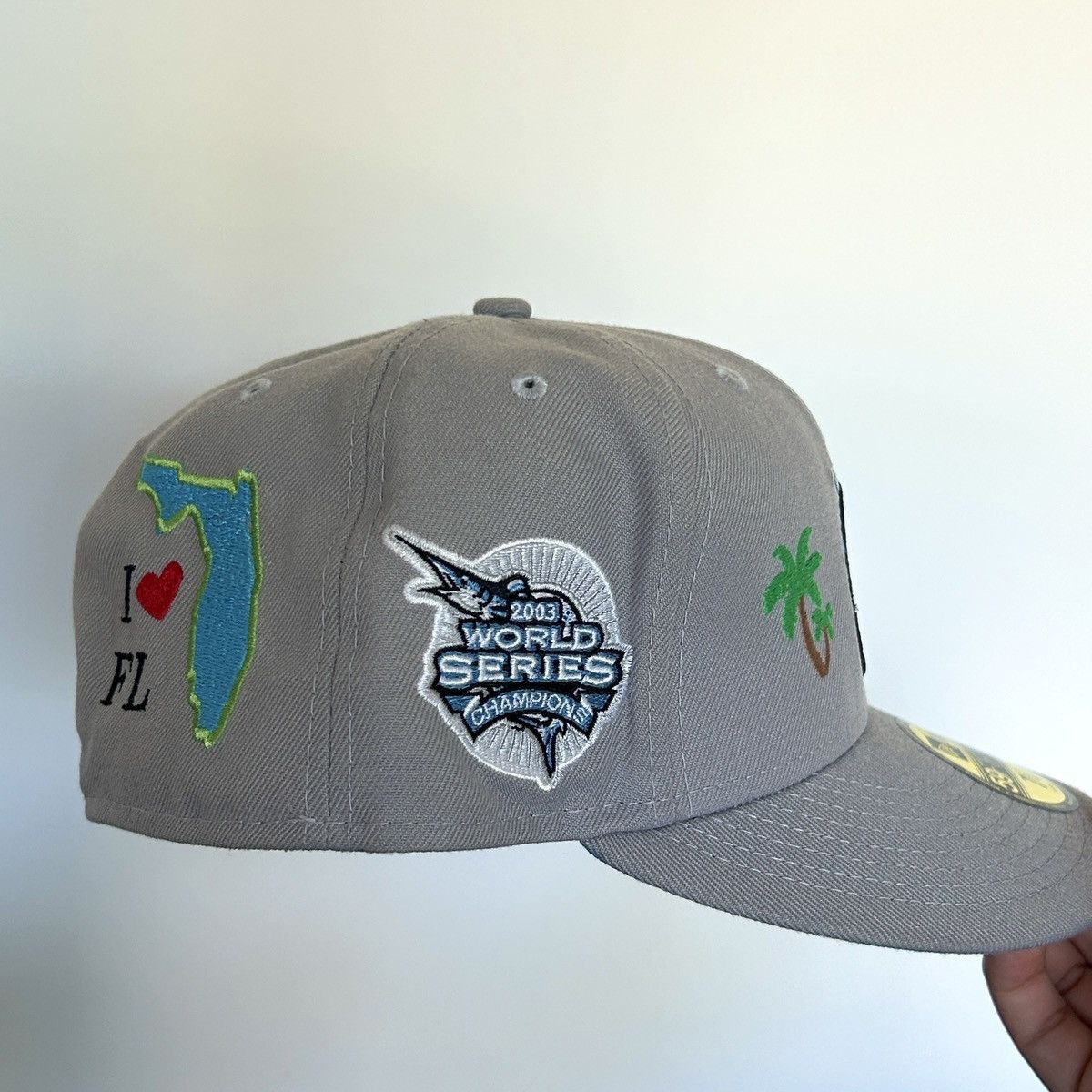 New Era *7 3/4* 1-of-1 NEW ERA Florida Miami Marlin Exclusive Fitted Size ONE SIZE - 5 Thumbnail