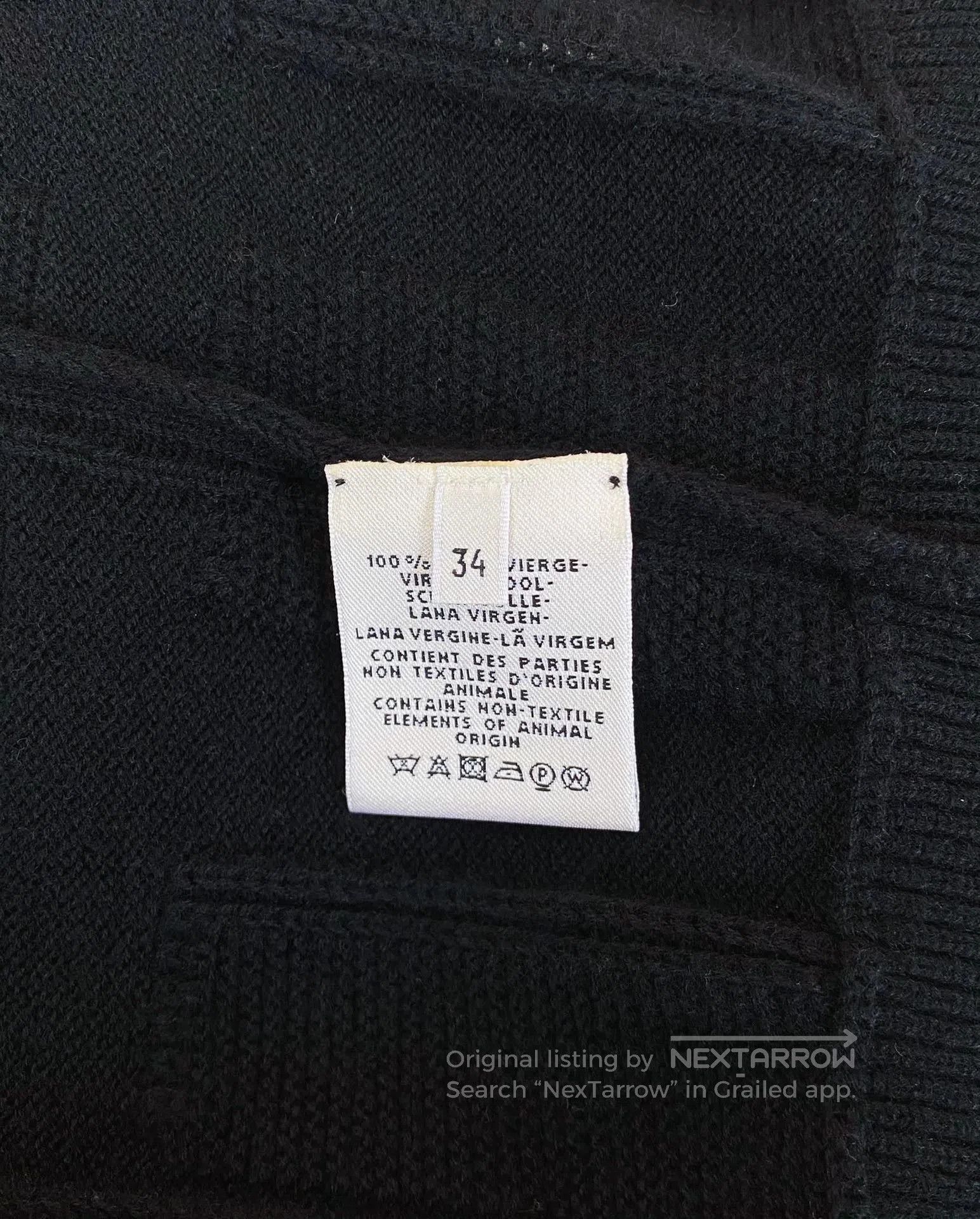 Hermes Hermès Black Wool Cardigan Size 34. Size XS / US 0-2 / IT 36-38 - 6 Thumbnail