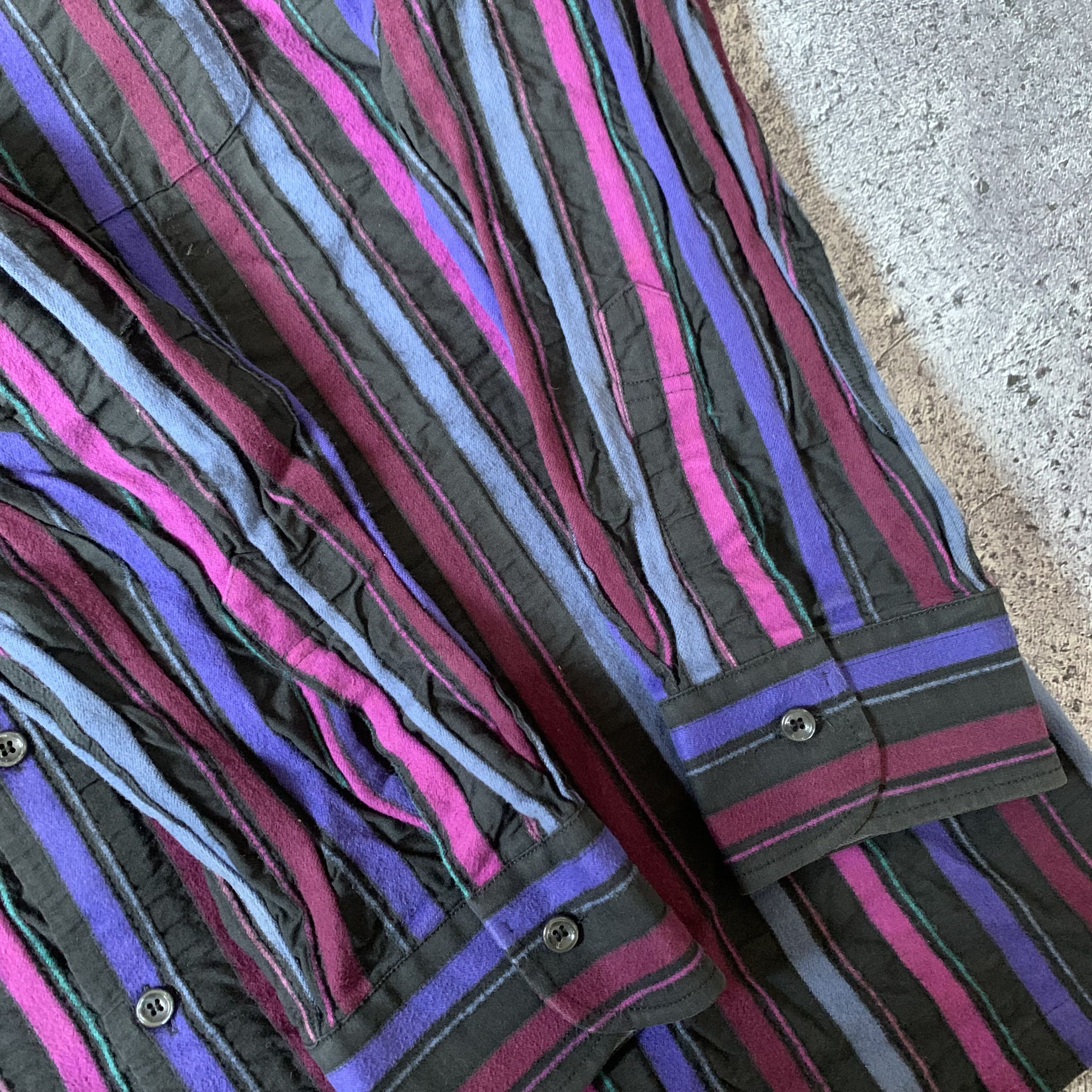 Givenchy Vintage 90s Givenchy Striped Button Longsleeve Shirt Size US L / EU 52-54 / 3 - 5 Thumbnail