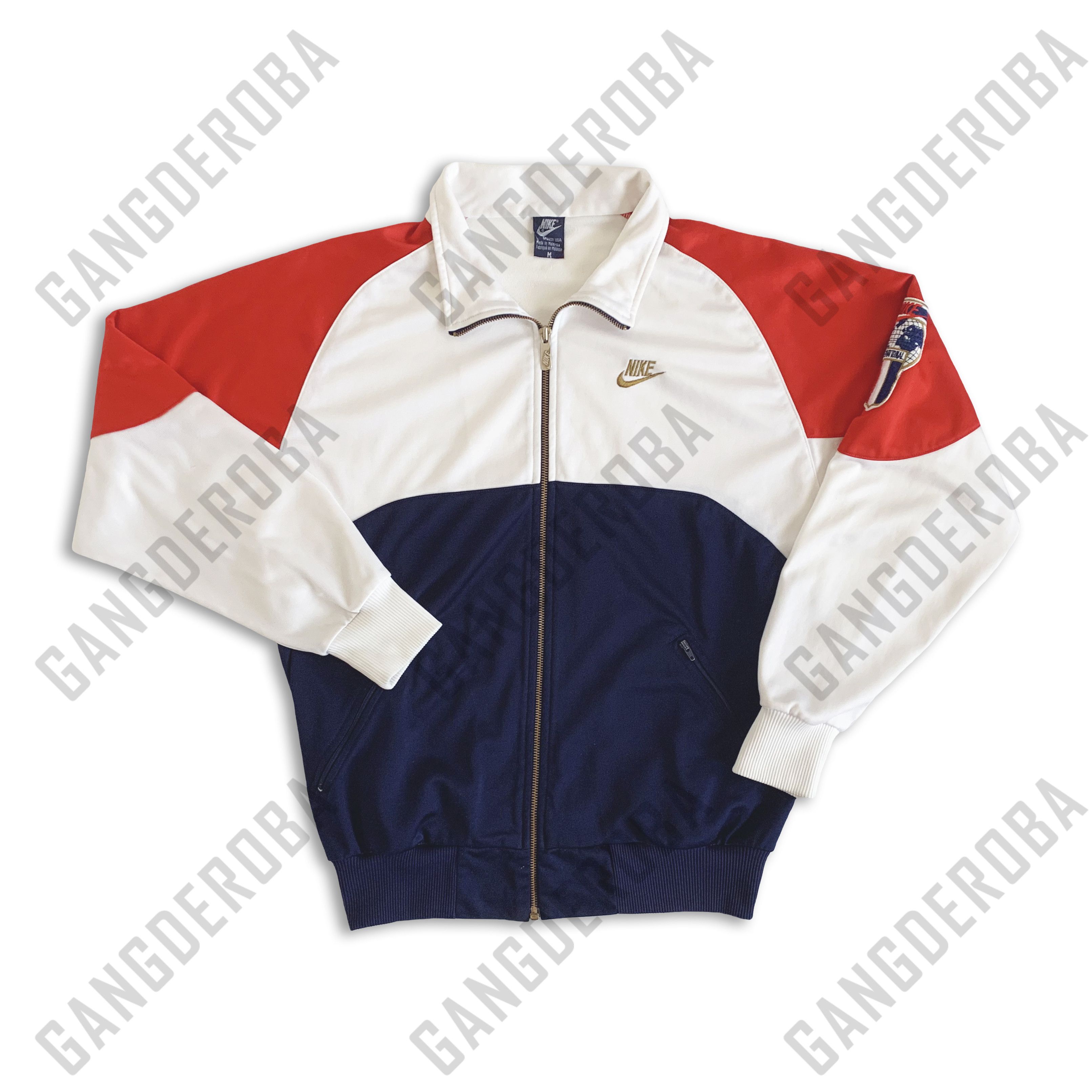 Nike RARE Vintage 80s NIKE INTERNATIONAL Track Jacket Drake Style Size US M / EU 48-50 / 2 - 2 Thumbnail
