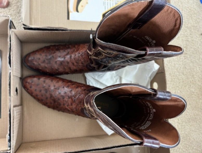 Dan Post Dan Post Pershing Men's Full Quill Ostrich Western Boots Size US 11.5 / EU 44-45 - 7 Thumbnail