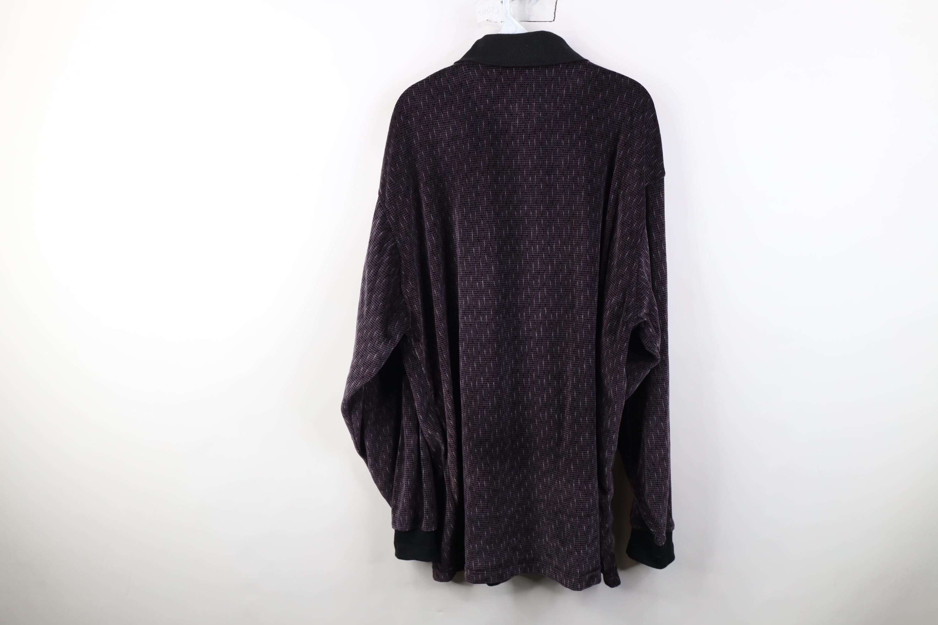 Vintage Vintage 90s Streetwear Velour Long Sleeve Rugby Polo Shirt Size US XL / EU 56 / 4 - 9 Thumbnail