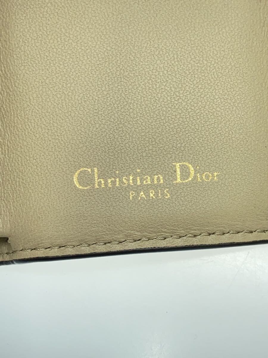 Dior Dior Saddle Leather Tri-Fold Wallet Card Holder Beige Size ONE SIZE - 3 Thumbnail