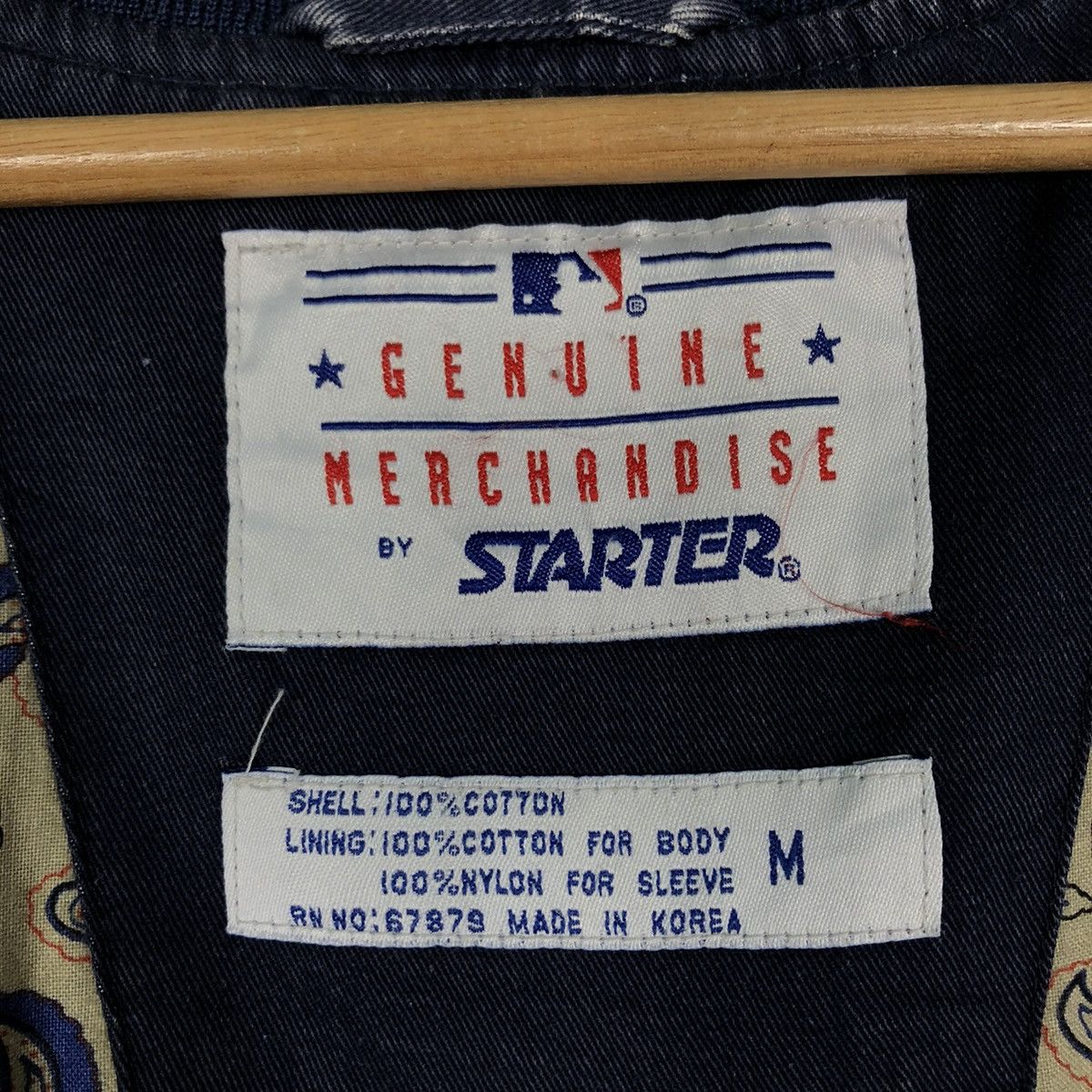 New York Yankees 🔥VINTAGE BOMBER JACKET NEW YORK YANKEES STARTER BIG LOGO Size US M / EU 48-50 / 2 - 16 Thumbnail