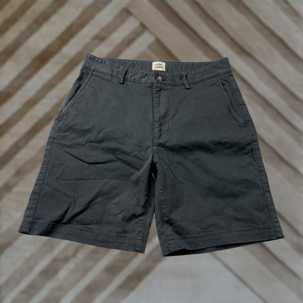 Flint And Tinder Flint and Tinder Shorts Mens 31 Gray Chino Pockets Canvas Casual 8” Size US 31 - 1 Thumbnail