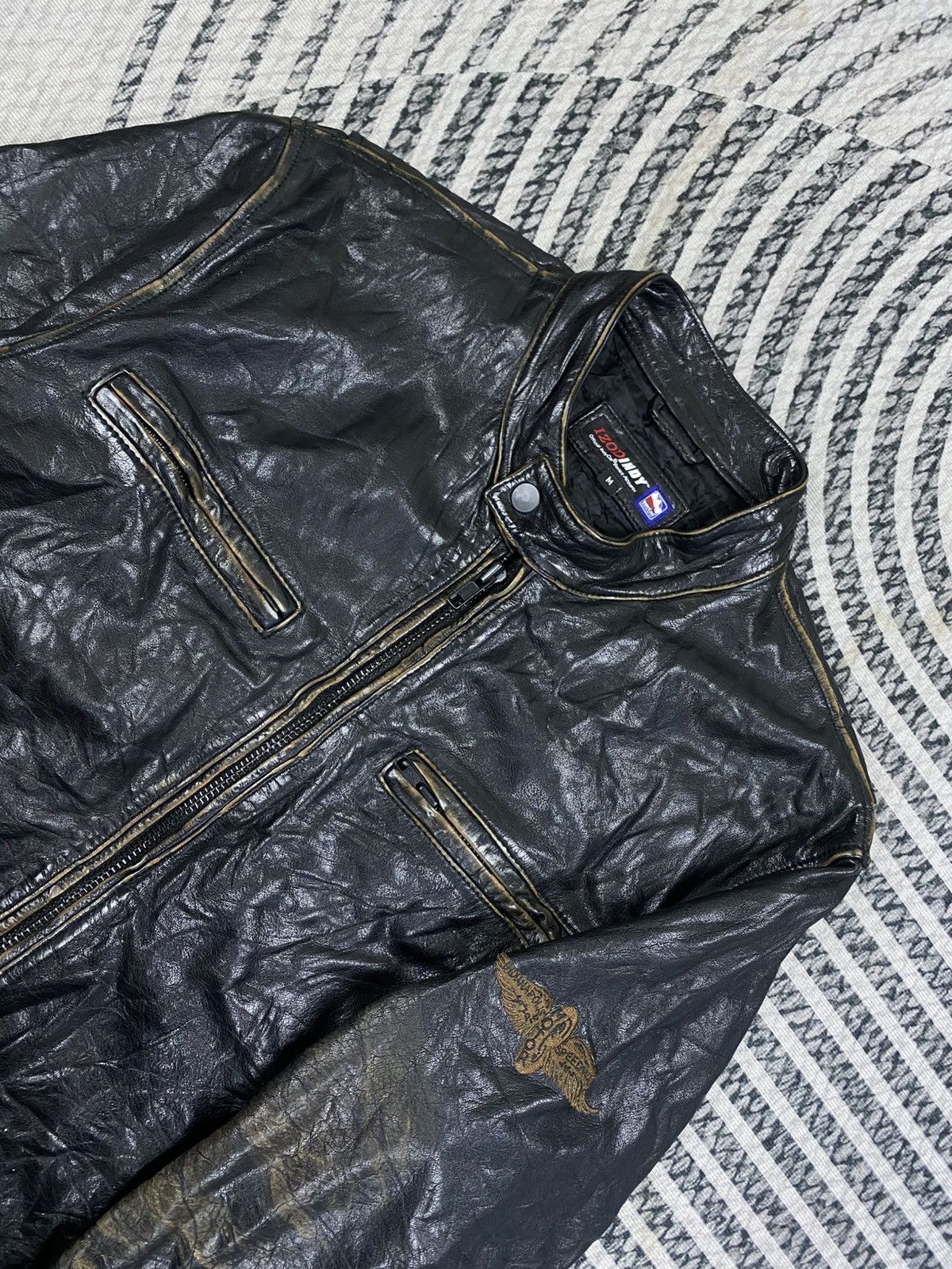 Izod Vintage Izod Indy Car Series Speedway Leather Jacket Size US M / EU 48-50 / 2 - 6 Thumbnail