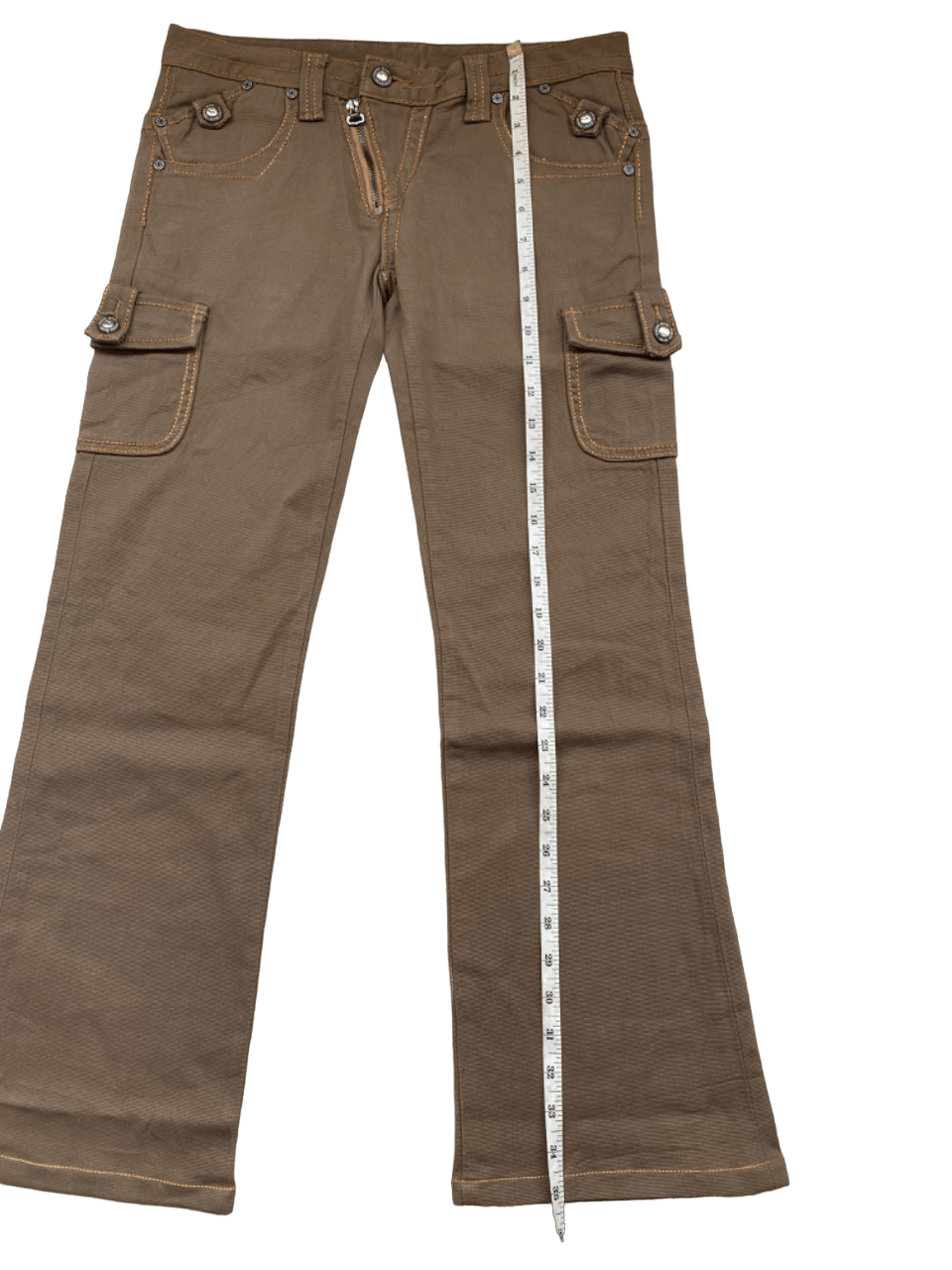 Japanese Brand Flared Cargo Pant Fonsen Jeans Multipocket Size 30" / US 8 / IT 44 - 8 Thumbnail
