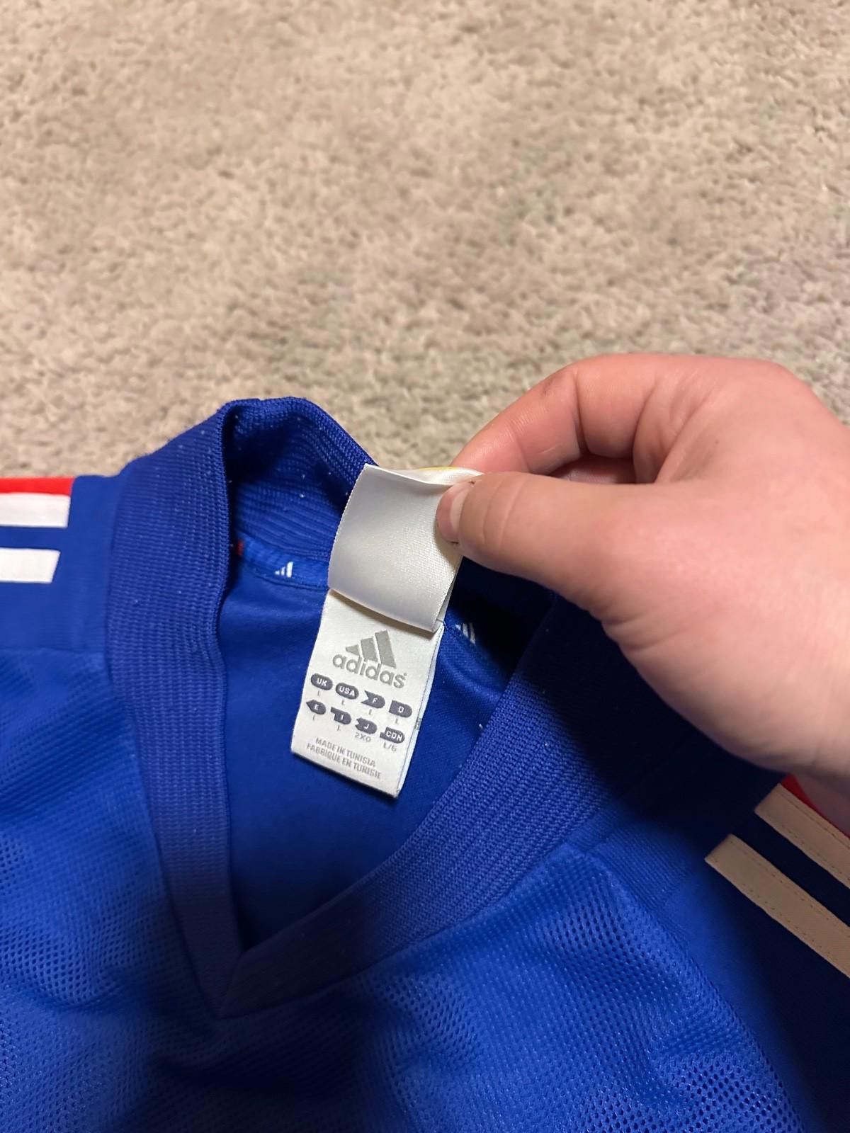 Adidas FRANCE NATIONAL TEAM 2002/2003 HOME FOOTBALL SHIRT ADIDAS Size US L / EU 52-54 / 3 - 5 Thumbnail