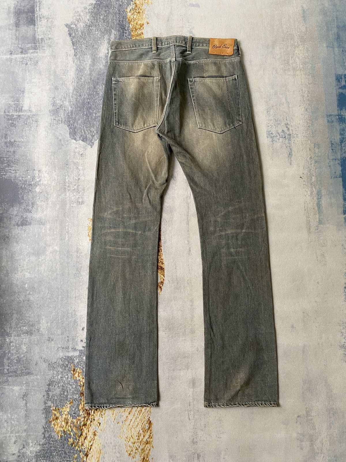 Japanese Brand × Paul Smith × Paul Smith Red Ear Red Ear Paul Smiths Rusty Washed Faded Denim Size US 31 - 4 Thumbnail