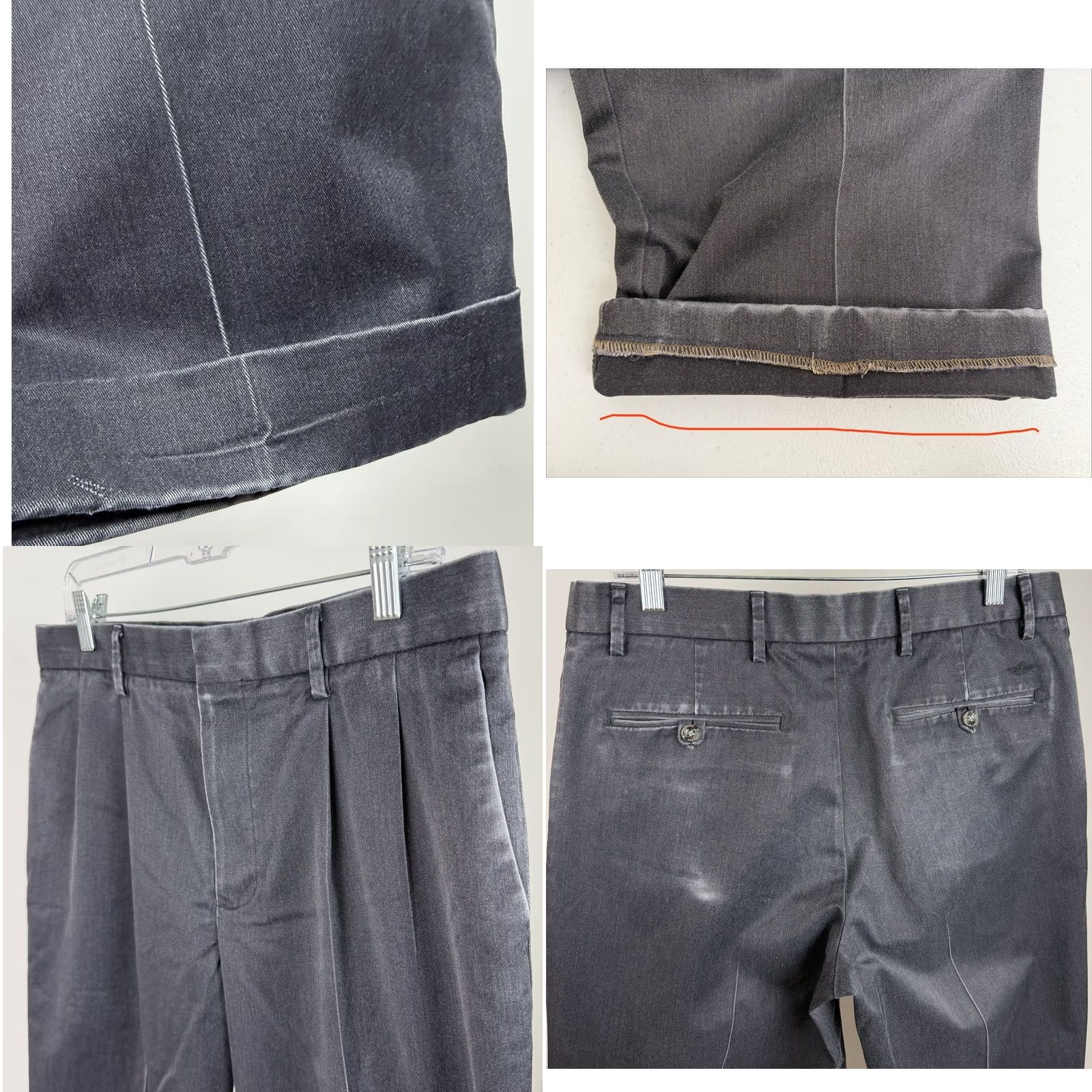 Dockers DOCKERS Mens Pants 33x26 Chino Relaxed Iron Free Khakis Gray 80s 90s City Grunge Retro casual Size US 33 - 8 Thumbnail