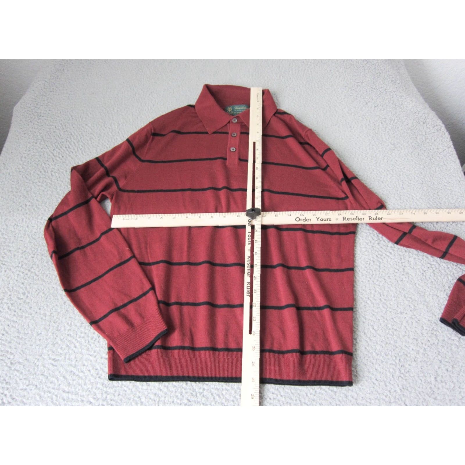 Brooks Brothers VINTAGE Brooks Brothers Sweater Adult M Red Wool Saxxon St Andrews Links Long Sleeve Collared Pullover Knitted Classic Preppy Mens Size US M / EU 48-50 / 2 - 4 Thumbnail