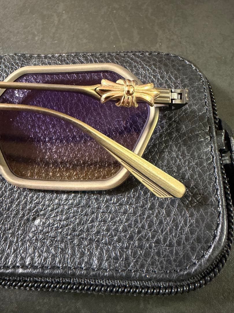 Chrome Hearts CHROME HEARTS DATASS Sunglasses Iron/Gold 54□21-148 Size ONE SIZE - 6 Thumbnail