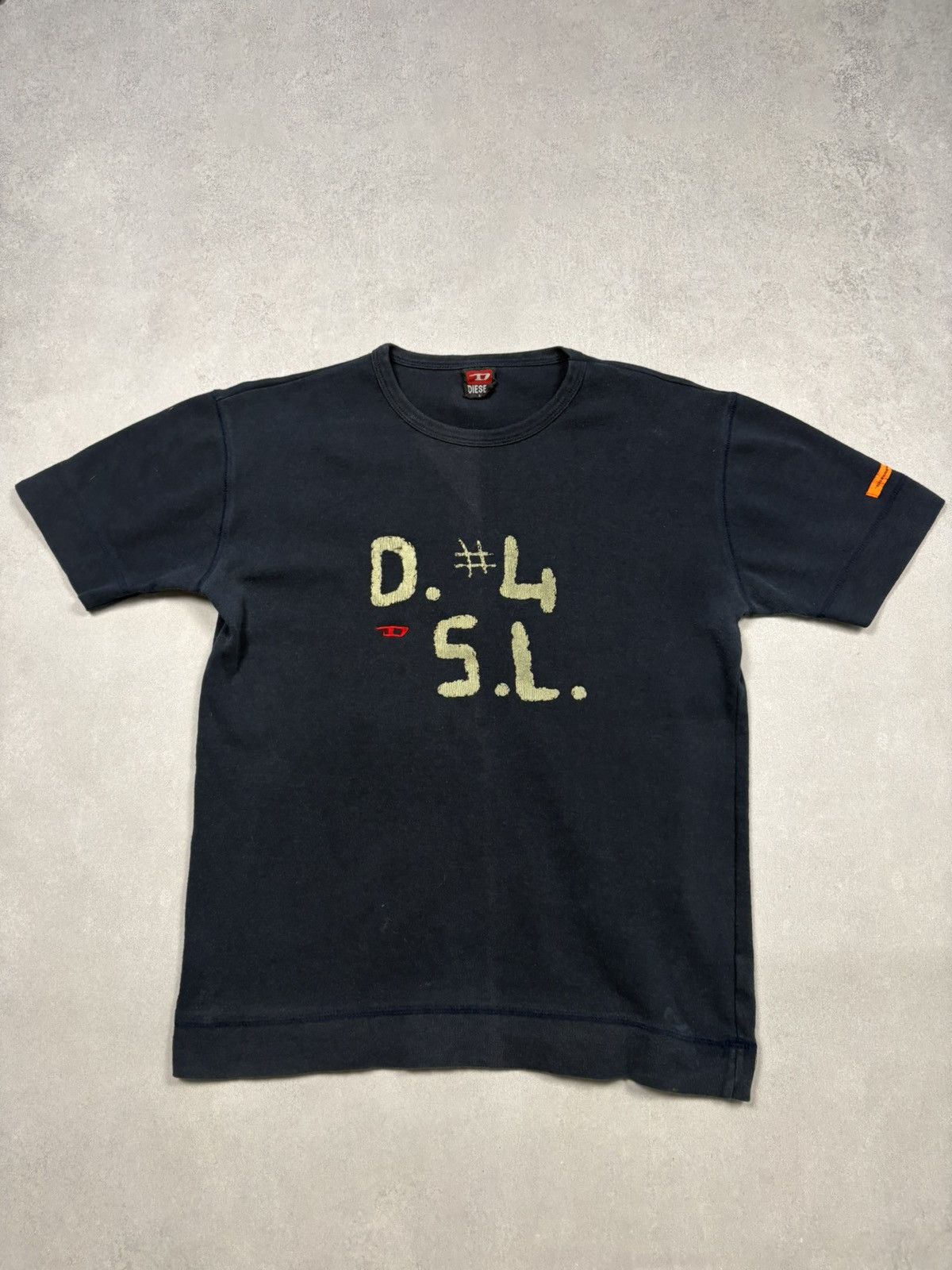 Diesel Diesel 00s D#4 S.L Graphic T Shirt Faded Navy Y2K Vintage L Size L / US 10 / IT 46 - 1 Thumbnail
