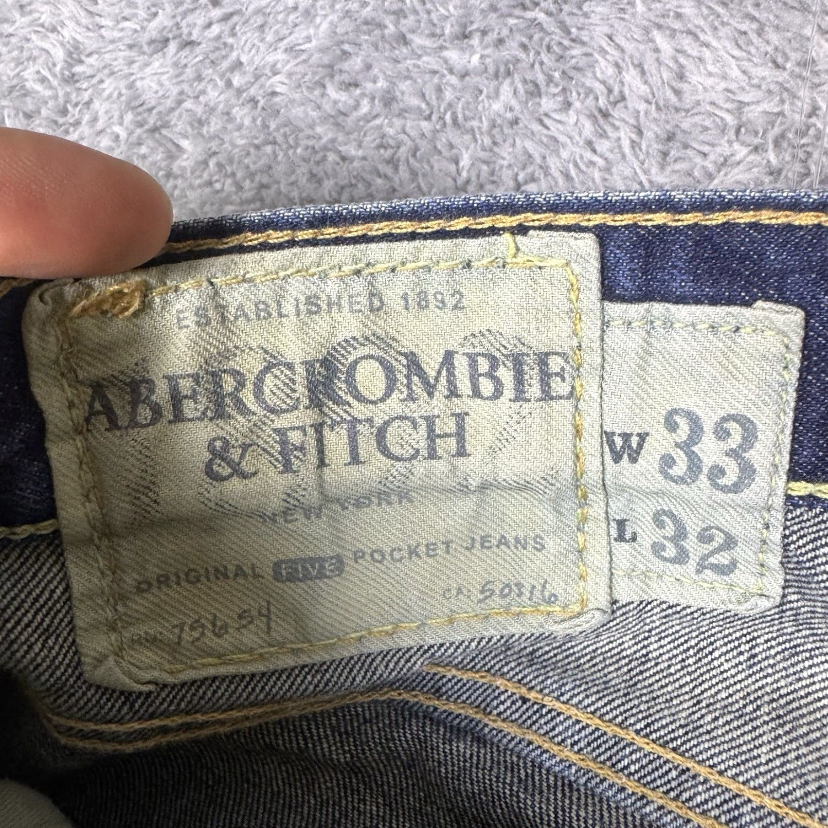 Abercrombie & Fitch Abercrombie & Fitch Kilburn Jeans Men 36x32 Vintage Lowrise Boot Whisker Denim Y2K Jeans Regular 5-Pocket Blue Mens Size US 36 / EU 52 - 5 Thumbnail