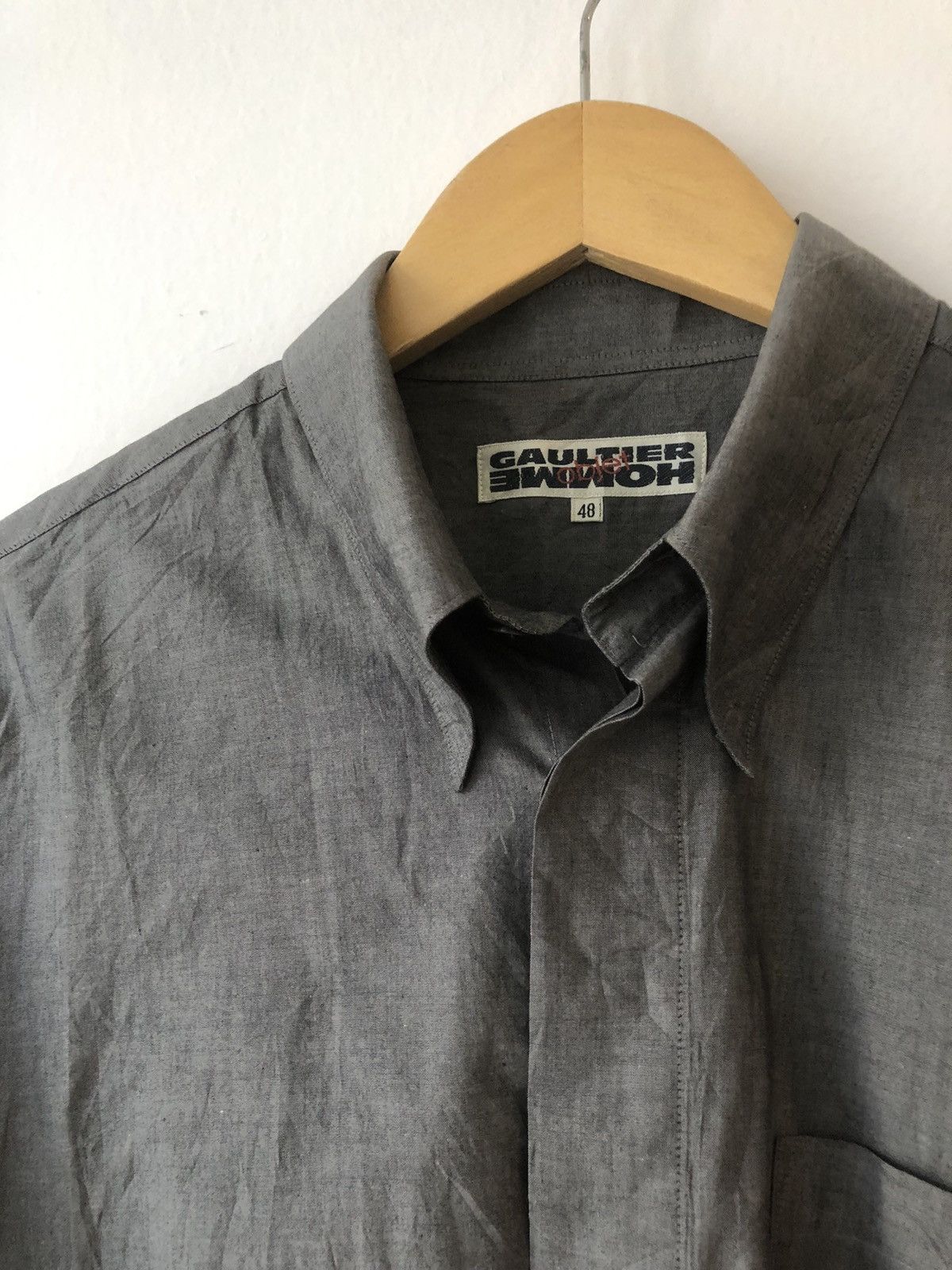 Gaultier Homme Objet Charcoal gray shirt Size US M / EU 48-50 / 2 - 2 Thumbnail