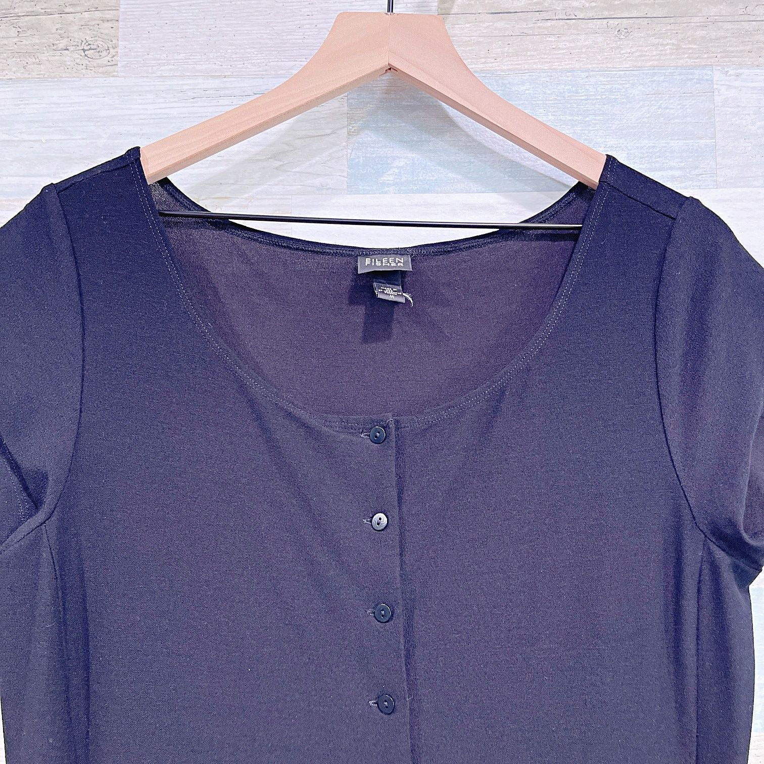 Eileen Fisher EILEEN FISHER Button Down Shirtdress Black Womens Medium Size M / US 6-8 / IT 42-44 - 2 Thumbnail