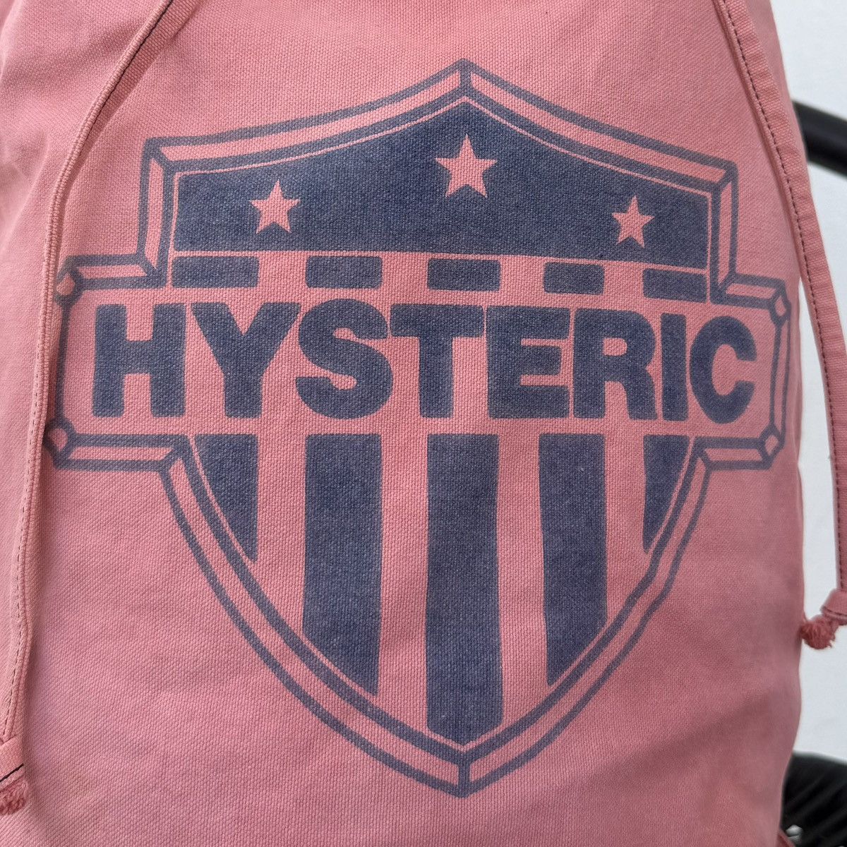 Hysteric Glamour Hysteric Pink Canvas Drawstring Backpack Y2K Archive Bag Size ONE SIZE - 7 Thumbnail