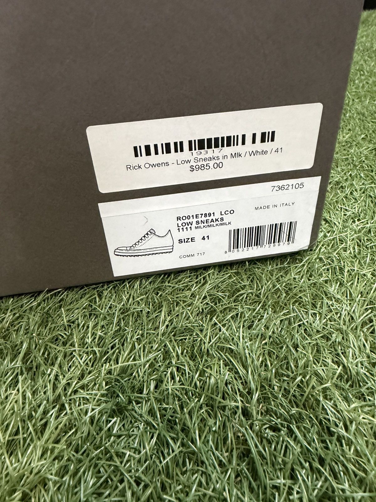 Rick Owens Rick Owens Ramones Low ‘Milk’ Sneakers Size US 8 / EU 41 - 7 Thumbnail