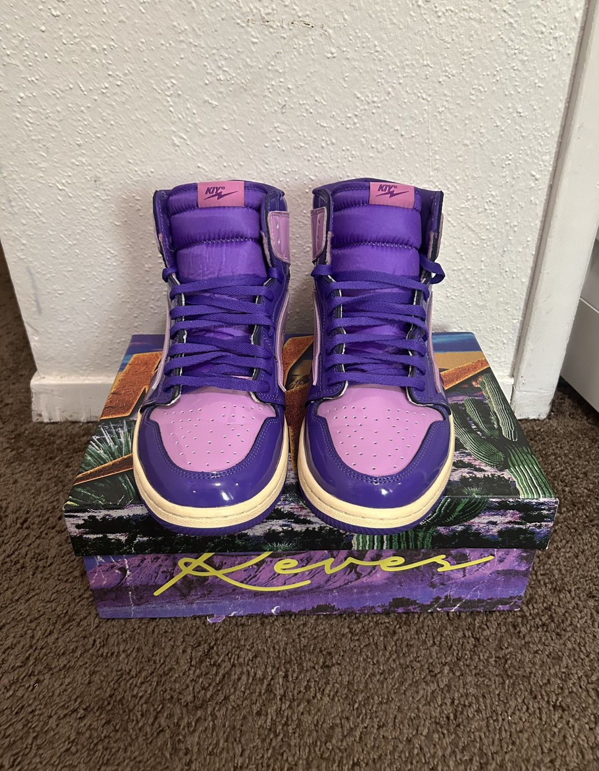 Reves Paris Reves Sport / KIY ‘85 HI Lavender/Purple 420 ‘Runtz’ Size US 12 / EU 45 - 3 Thumbnail