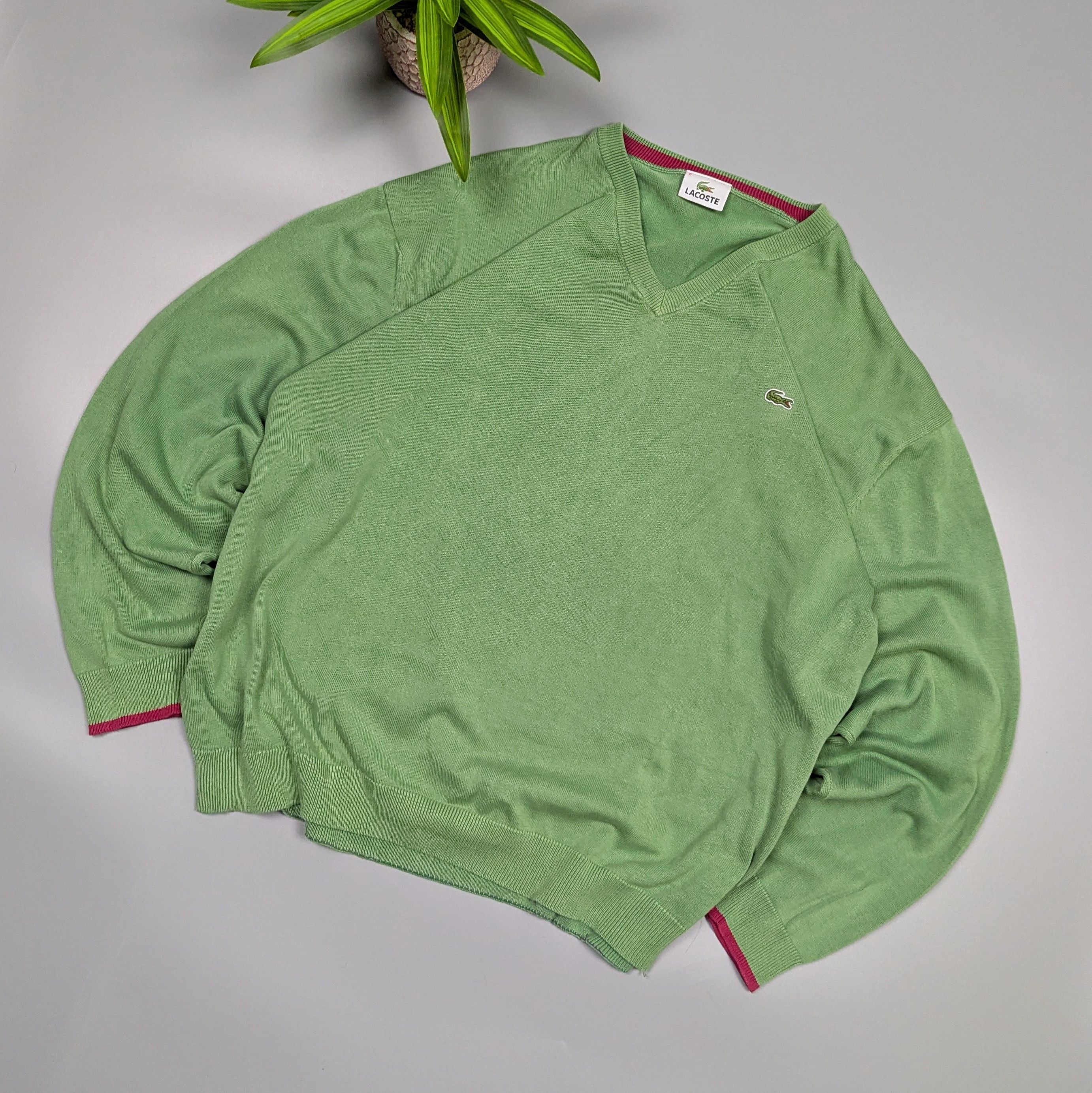 Lacoste Classic Lacoste Vintage Tennis Sweater Moss Green Size XXL / US 16-18 / IT 52-54 - 7 Thumbnail
