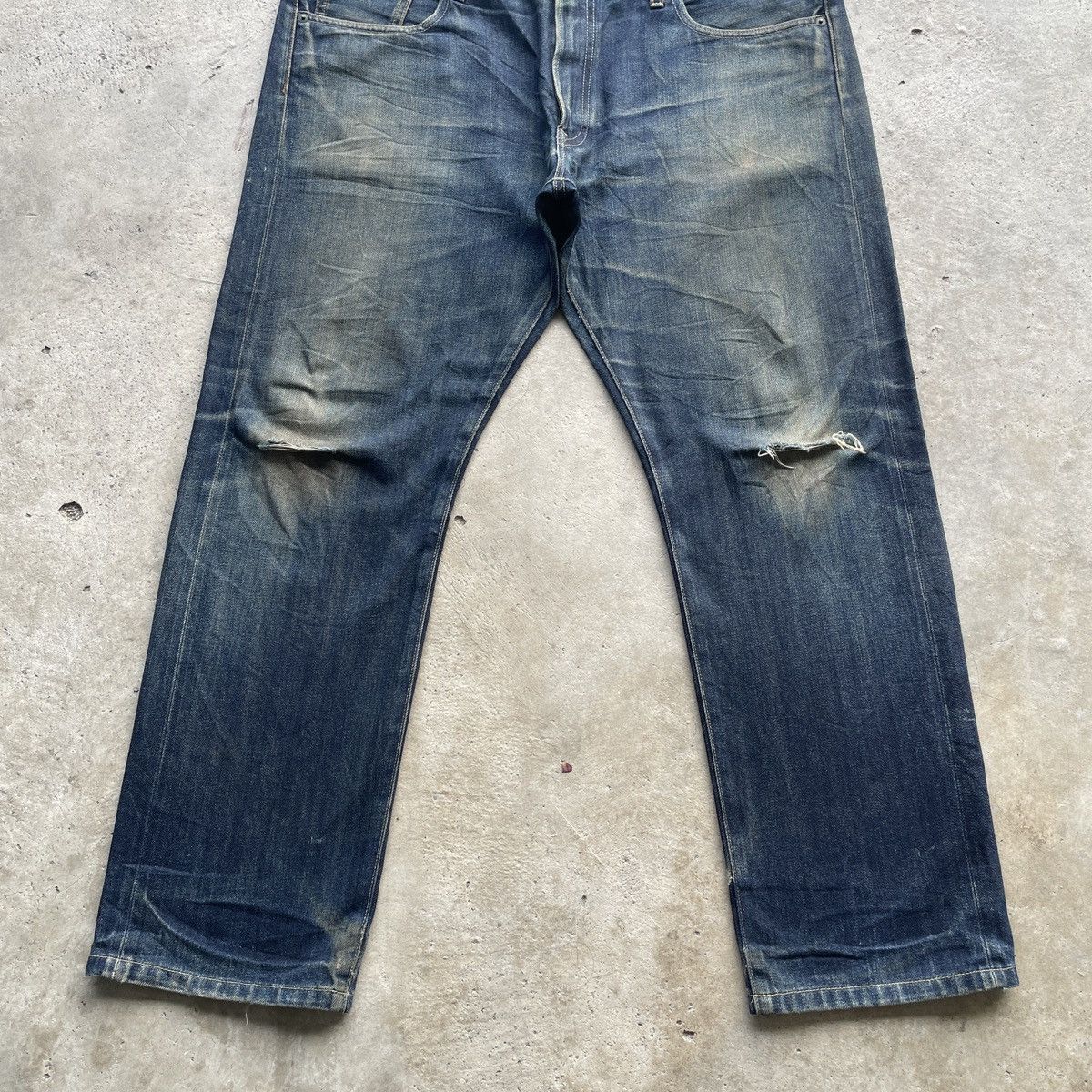 Japanese Brand Vintage Japanese Rusty Selvedge Distressed Faded Jeans Pants Size US 39 - 4 Thumbnail