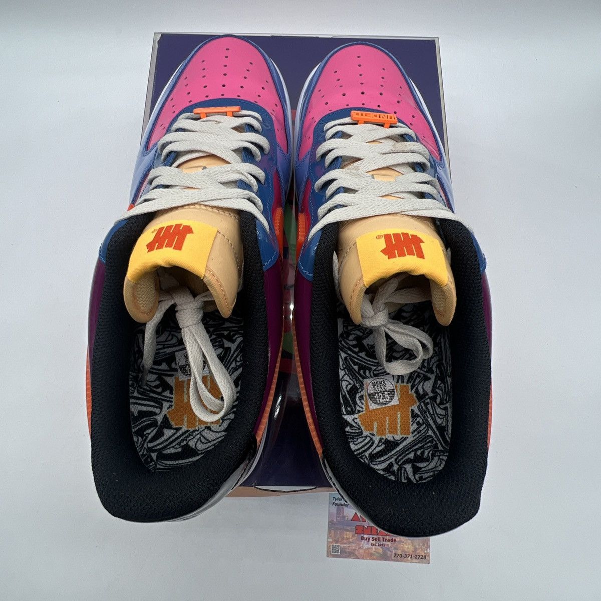 Nike Undefeated x air force 1 low total orange Size US 12.5 / EU 45-46 - 7 Thumbnail