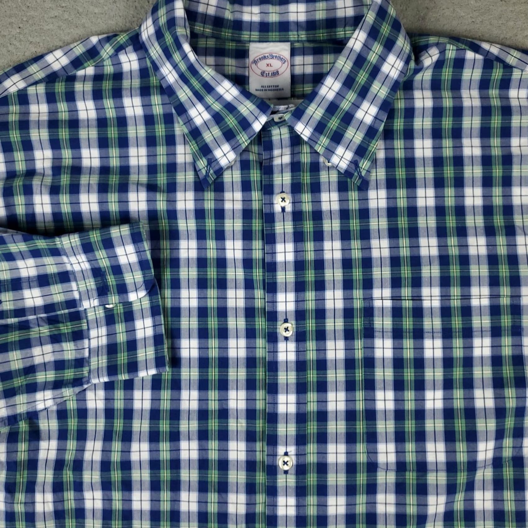 Brooks Brothers Brooks Brothers Shirt Mens XL Blue Green Plaid Button-Up Long Sleeve Casual Button-Down Collar Size US XL / EU 56 / 4 - 2 Thumbnail