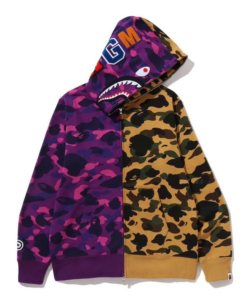 Bape Bape Shark Zip Hoodie Size ONE SIZE - 2 Thumbnail