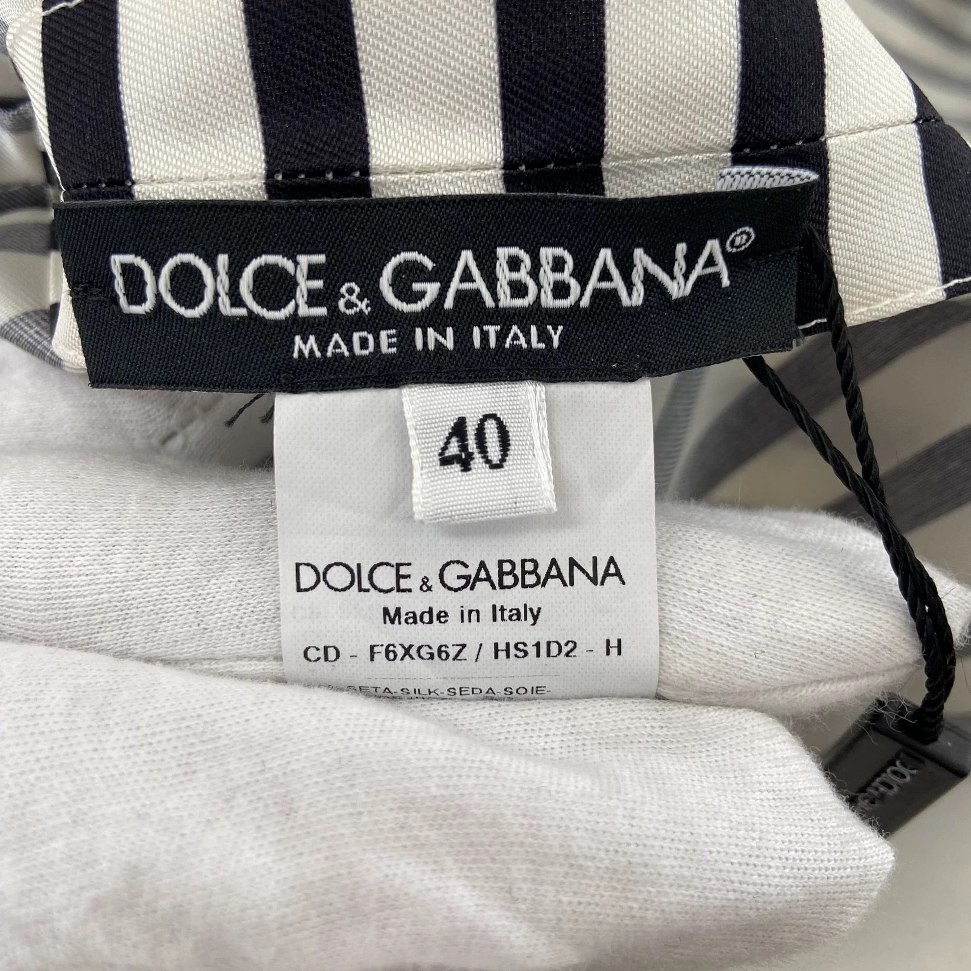 Dolce & Gabbana Dolce&Gabbana Striped Cheongsam Dress Size 40 Size S / US 4 / IT 40 - 7 Thumbnail