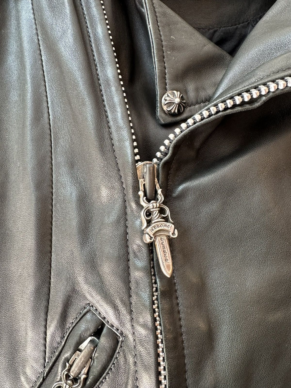 Chrome Hearts Chrome Hearts Insane Leather Moto Vest Size US XS / EU 42 / 0 - 6 Thumbnail