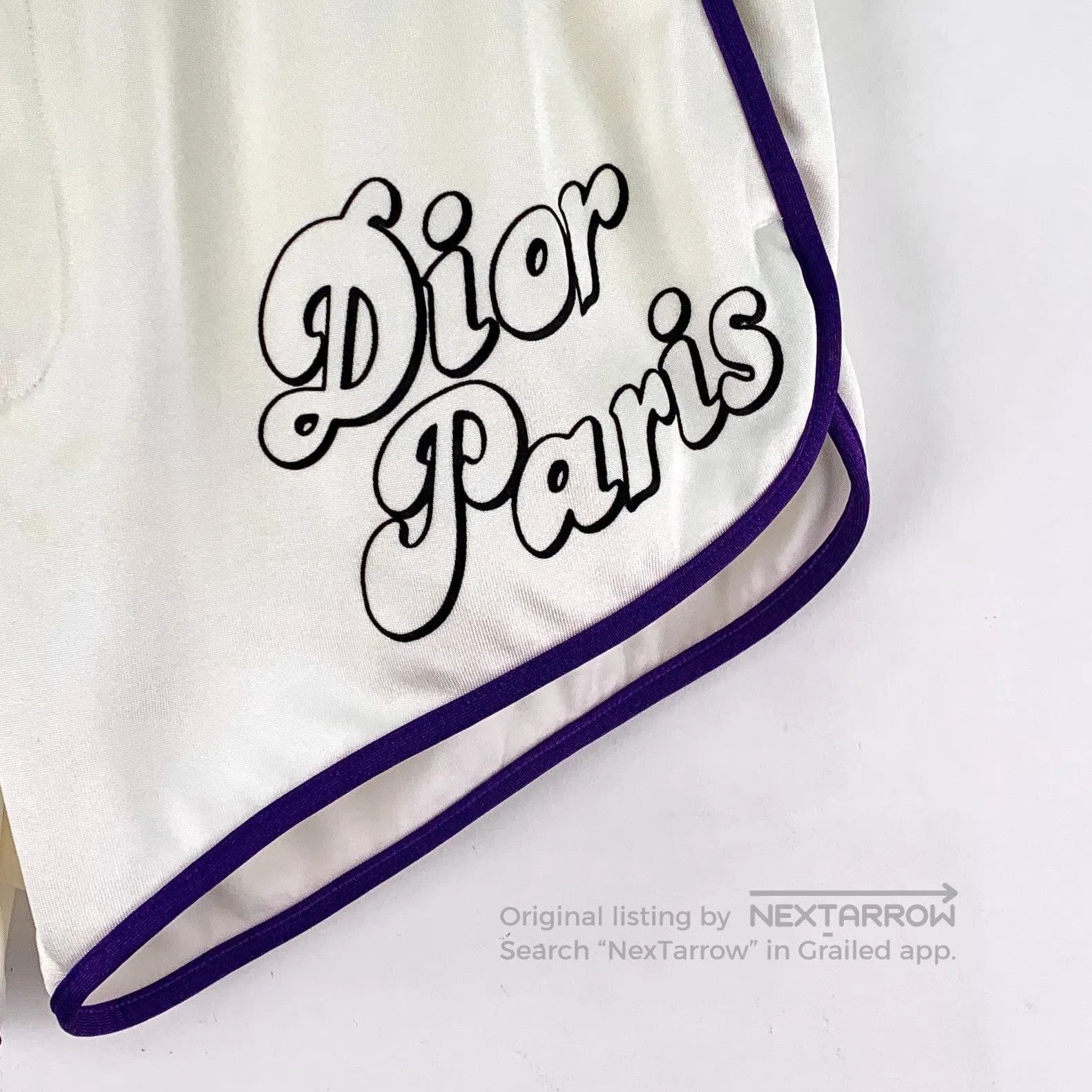 Dior Dior size M White letter print elastic waist casual shorts Size 25" / US 0 / IT 36 - 4 Thumbnail