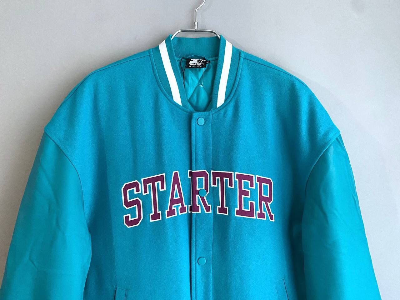 Majestic × Starter Starter Black Label Men's Wool Bomber College Team Jacket, Size M Size US M / EU 48-50 / 2 - 4 Thumbnail