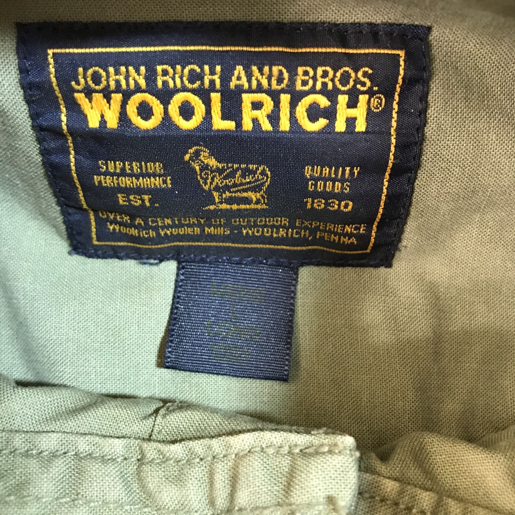 Vintage VINTAGE Woolrich Button Up Shirt Outdoor Green Large Mens Long Sleeve Pockets Size US L / EU 52-54 / 3 - 3 Thumbnail