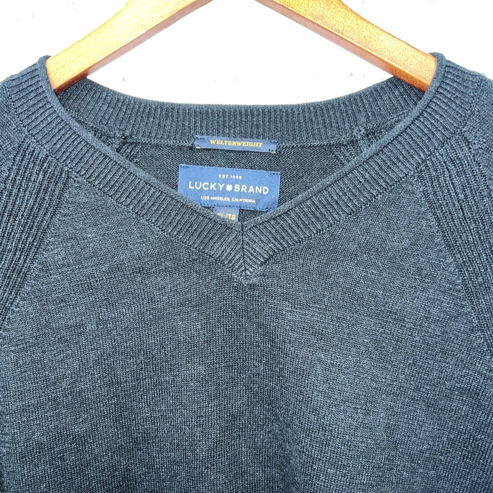 Lucky Brand LUCKY BRAND Gray V-Neck Pullover Sweater Men XL Size US XL / EU 56 / 4 - 2 Thumbnail