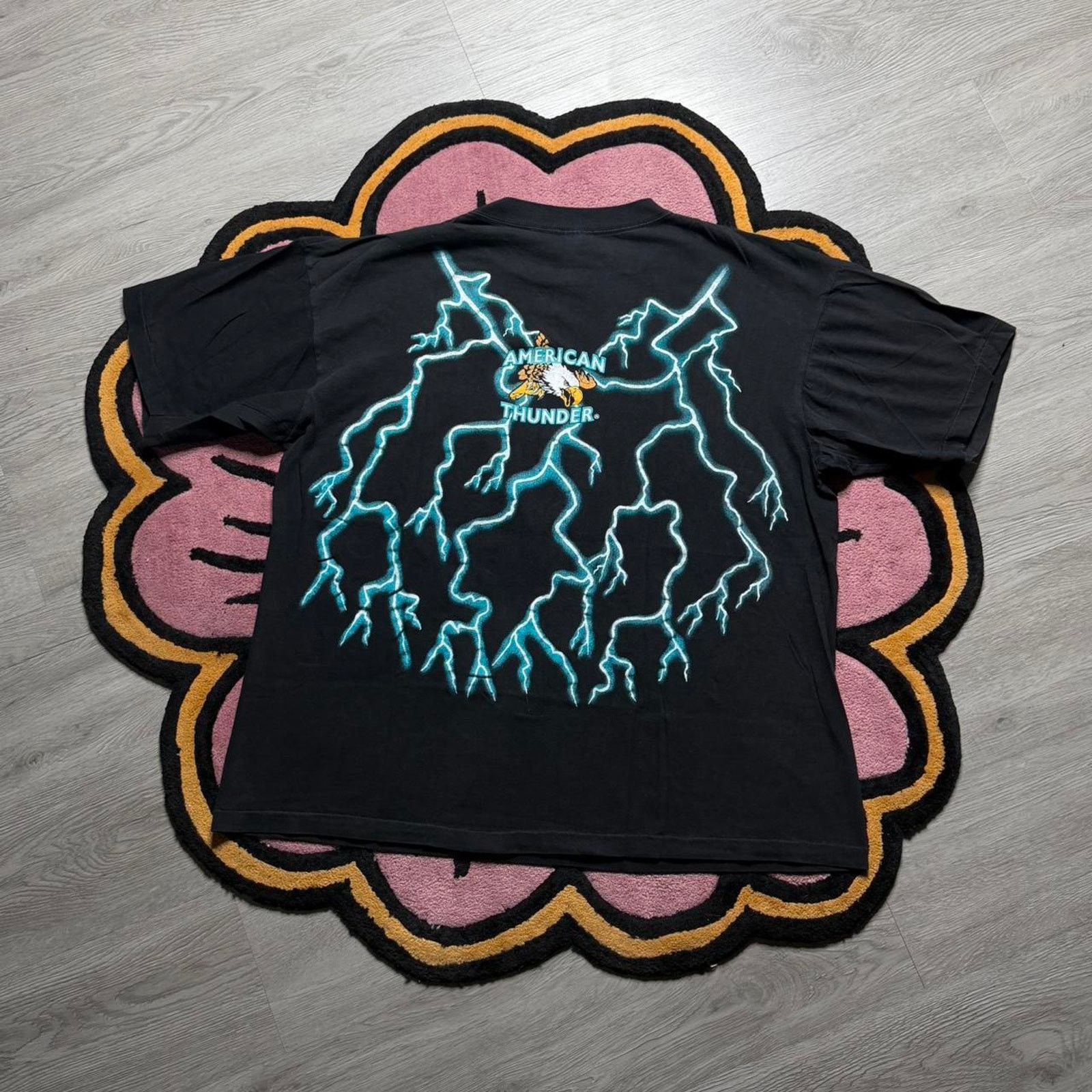 Vintage Vtg 90’s American Thunder Cherokee Indian Lightning T-shirt Size US XXL / EU 58 / 5 - 6 Thumbnail