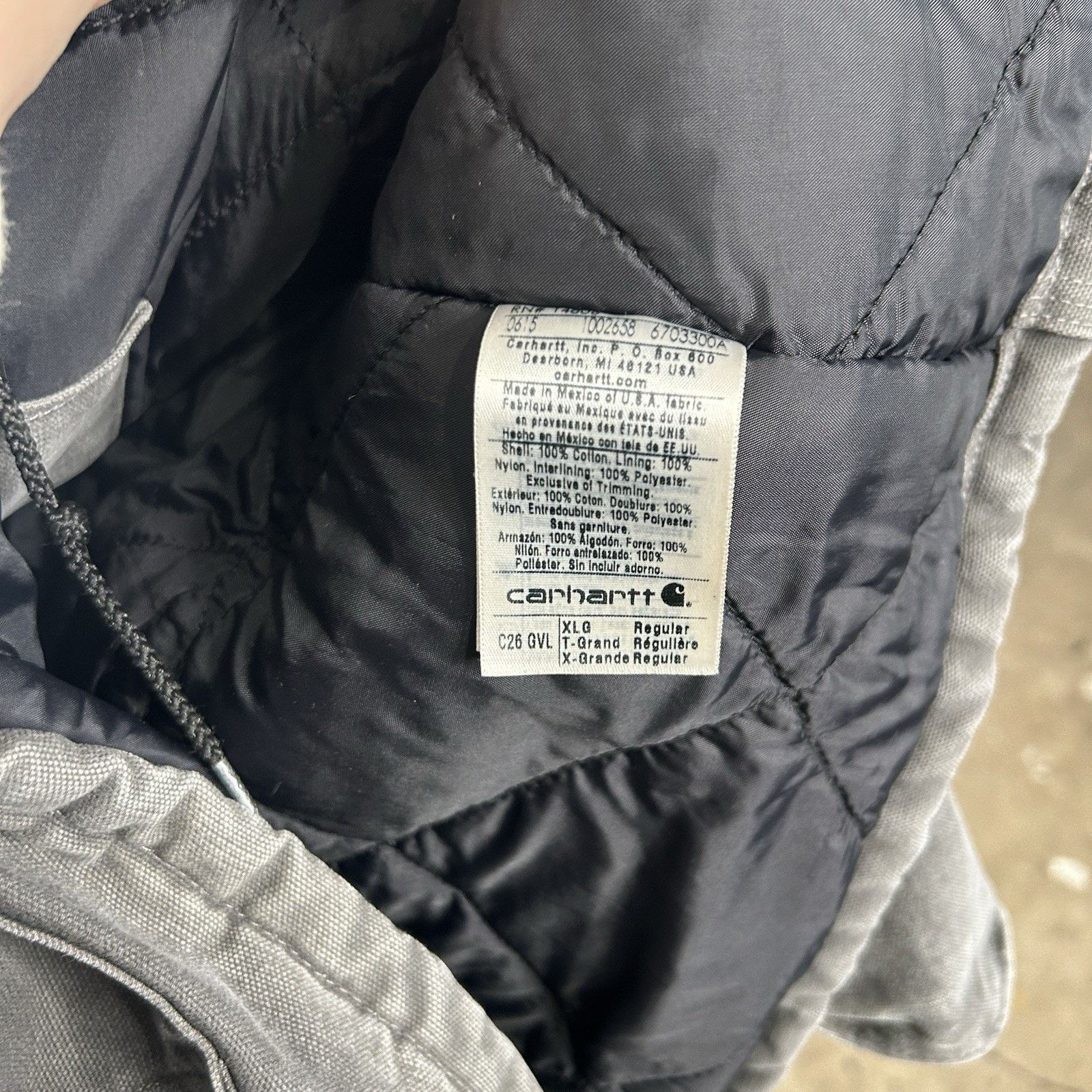 Carhartt Vintage Carhartt Quilted Artic Jacket "Gravel" C26 GVL Size US XL / EU 56 / 4 - 11 Thumbnail