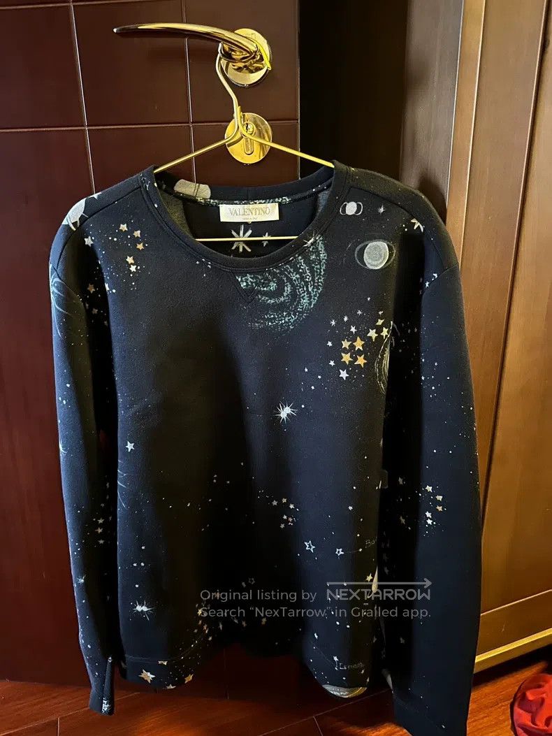 Valentino Valentino Space cotton starry sky black sweatshirt Size US L / EU 52-54 / 3 - 1 Thumbnail