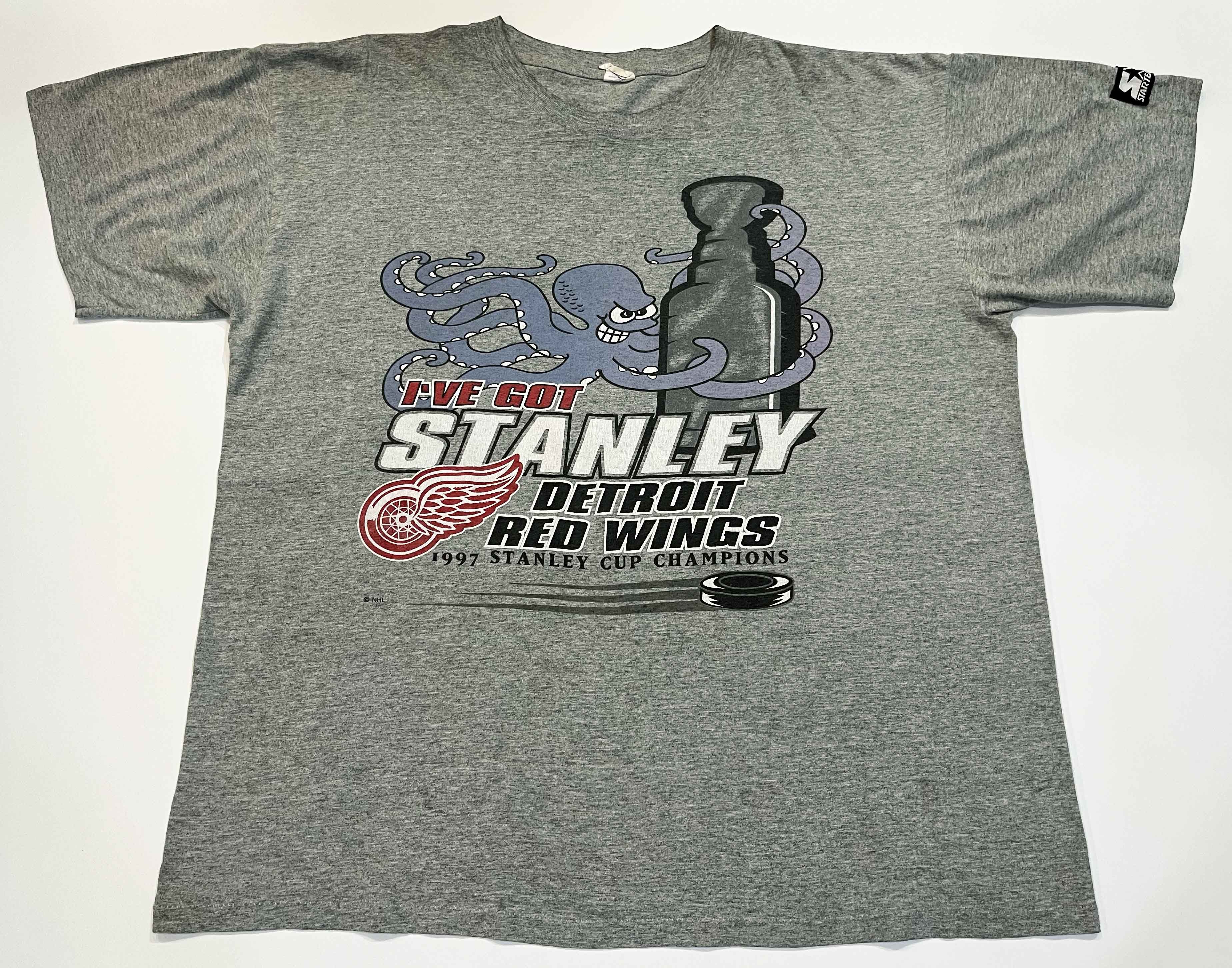 NHL × Starter × Vintage Vintage Starter NHL Detroit Red Wings 1997 Hockey T-Shirt Size US L / EU 52-54 / 3 - 1 Thumbnail