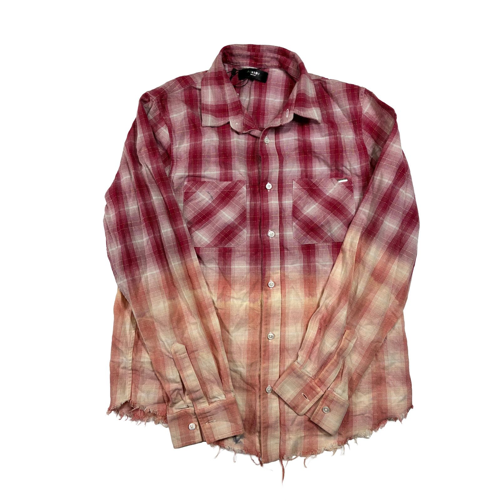 Amiri Amiri Button Up Pink Peach Shirt Size US M / EU 48-50 / 2 - 1 Thumbnail